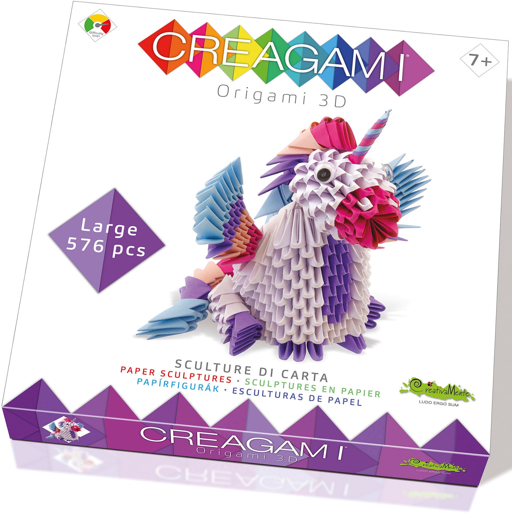 Carletto Kreativset »Creagami, Origami 3D Einhorn«, Made in Europe