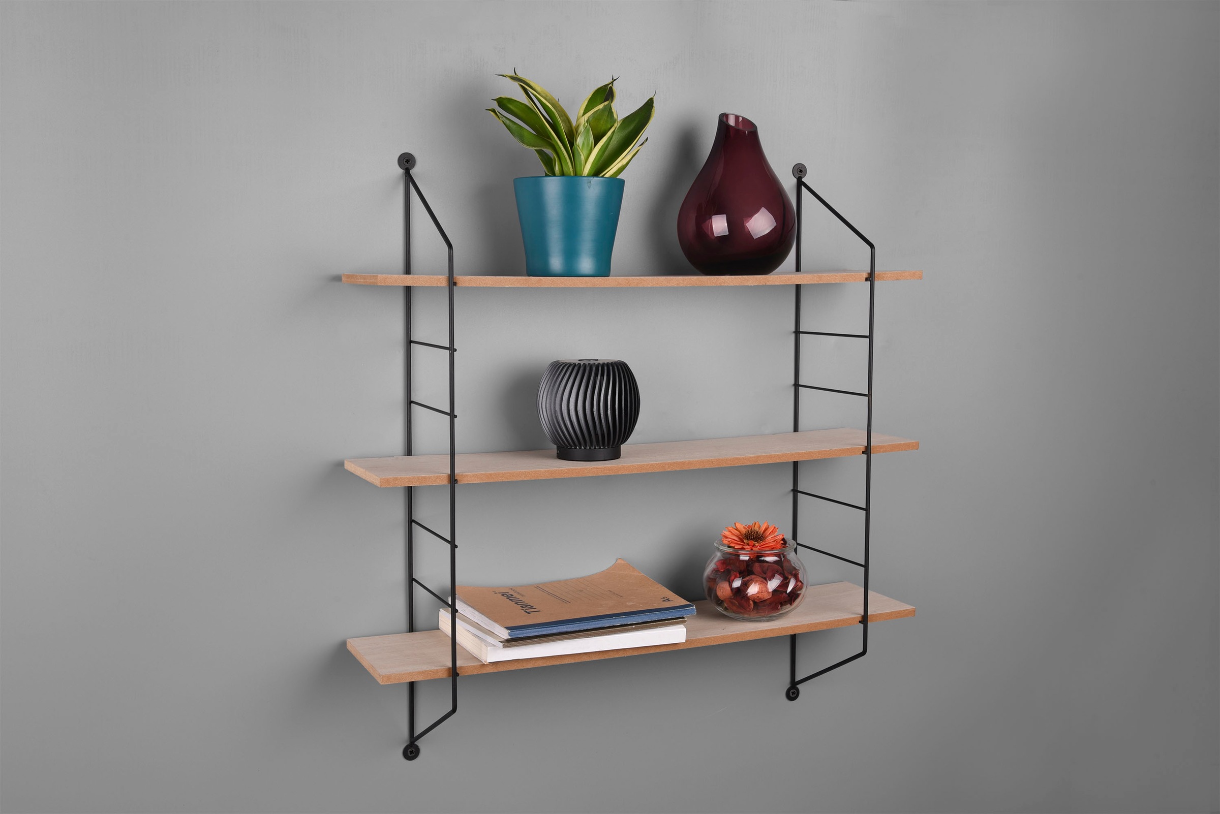 MIRRORS AND MORE Ablageregal "Clara" 1 Stk. tlg. Kombination aus Holz und M günstig online kaufen