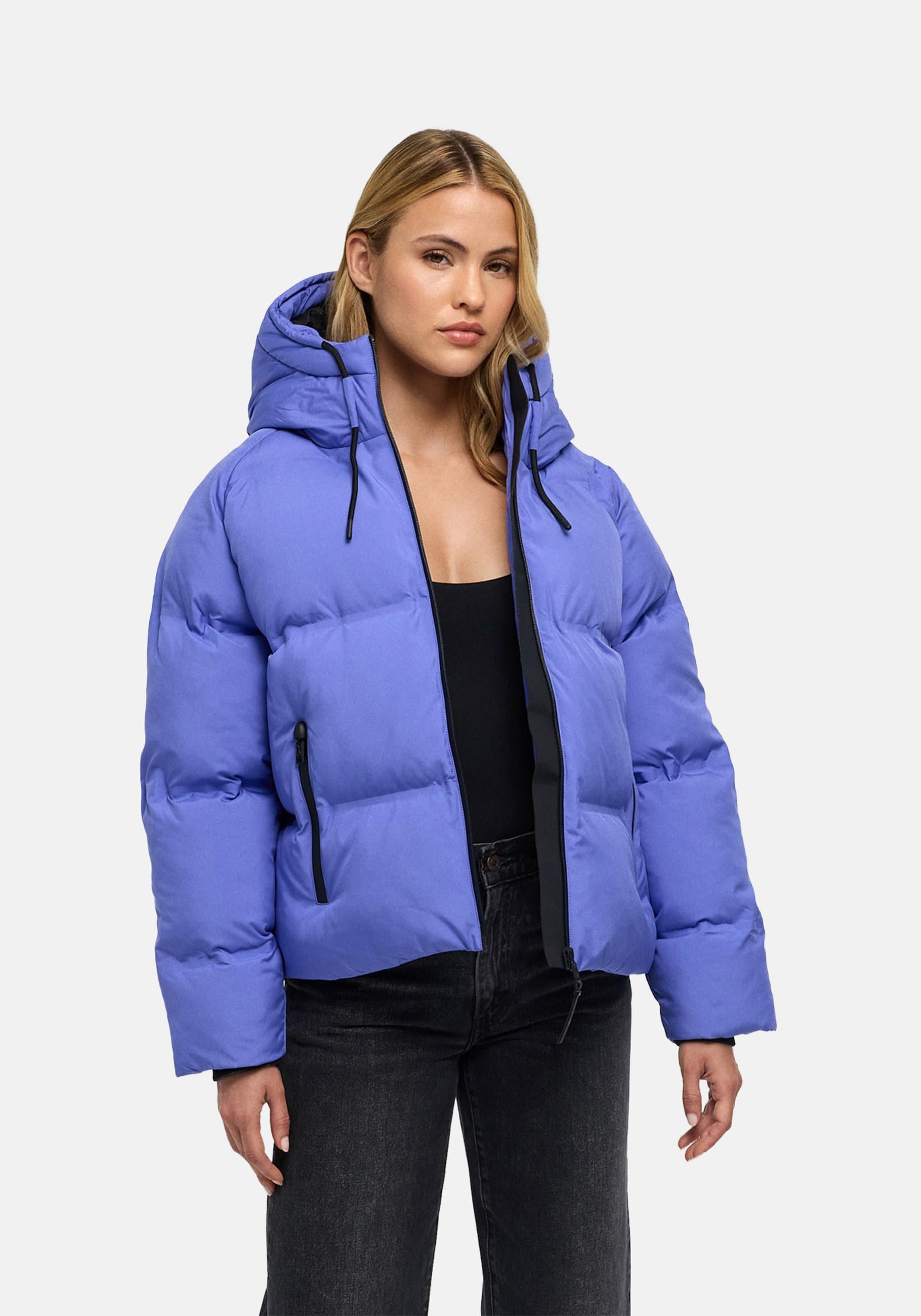 Navahoo Winterjacke "Petit-Puffy 14" mit Kapuze Damen Jacke mit verschweißter Steppung