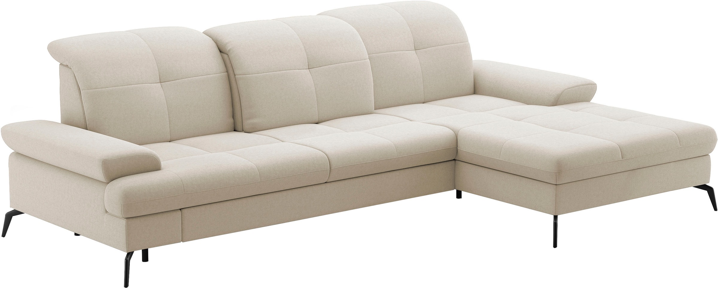 sit&more Ecksofa »Amica, L-Form, inkl. Sitztiefenverstellung & Armteilverstellung« wahlweise mit Bettfunktion, Bettkasten und Kopfteilverstellung