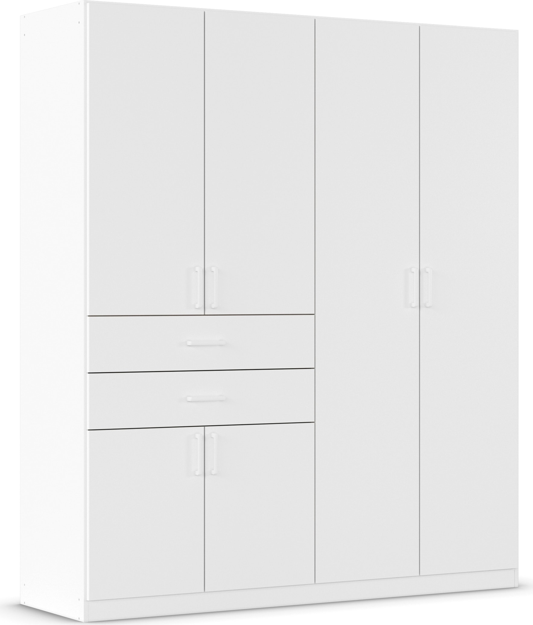 rauch "Kleiderschrank Schrank Garderobe MAIKA mit Dekor-Front" 2 Schubladen, in verschiedenen Breiten, Höhen, Farben, MADE IN GERMANY