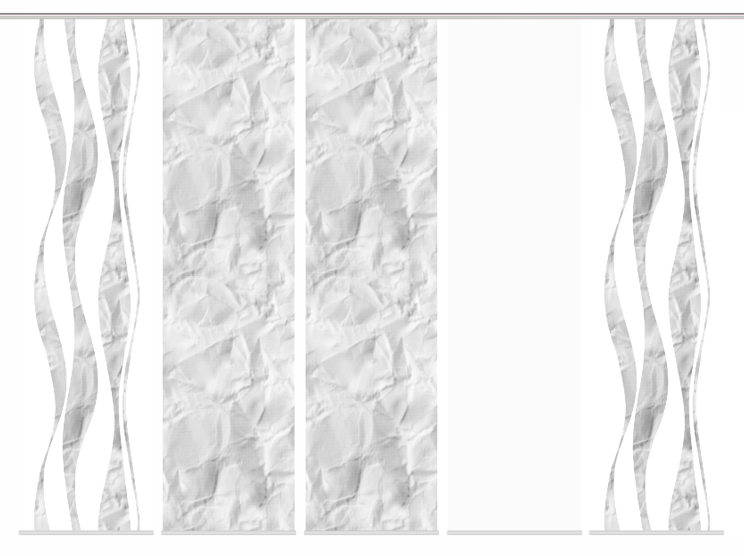 Thumbnail - HOME WOHNIDEEN Schiebegardine "SOEREN" Paneelwagen 5 Stk. tlg. SCHIEBEVORHANGSET,SEIDENOPTIK,DIGIDRUCK