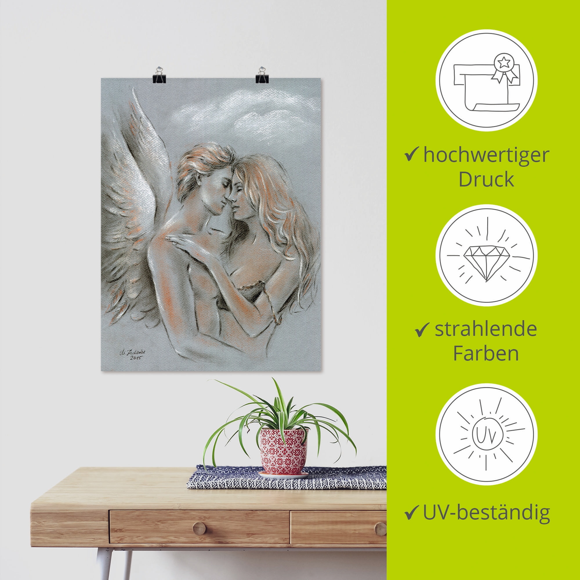 Artland Wandbild »Engel auf Erden«, klassische Fantasie, (1 St.), als Leinwandbild, Poster in verschied. Größen