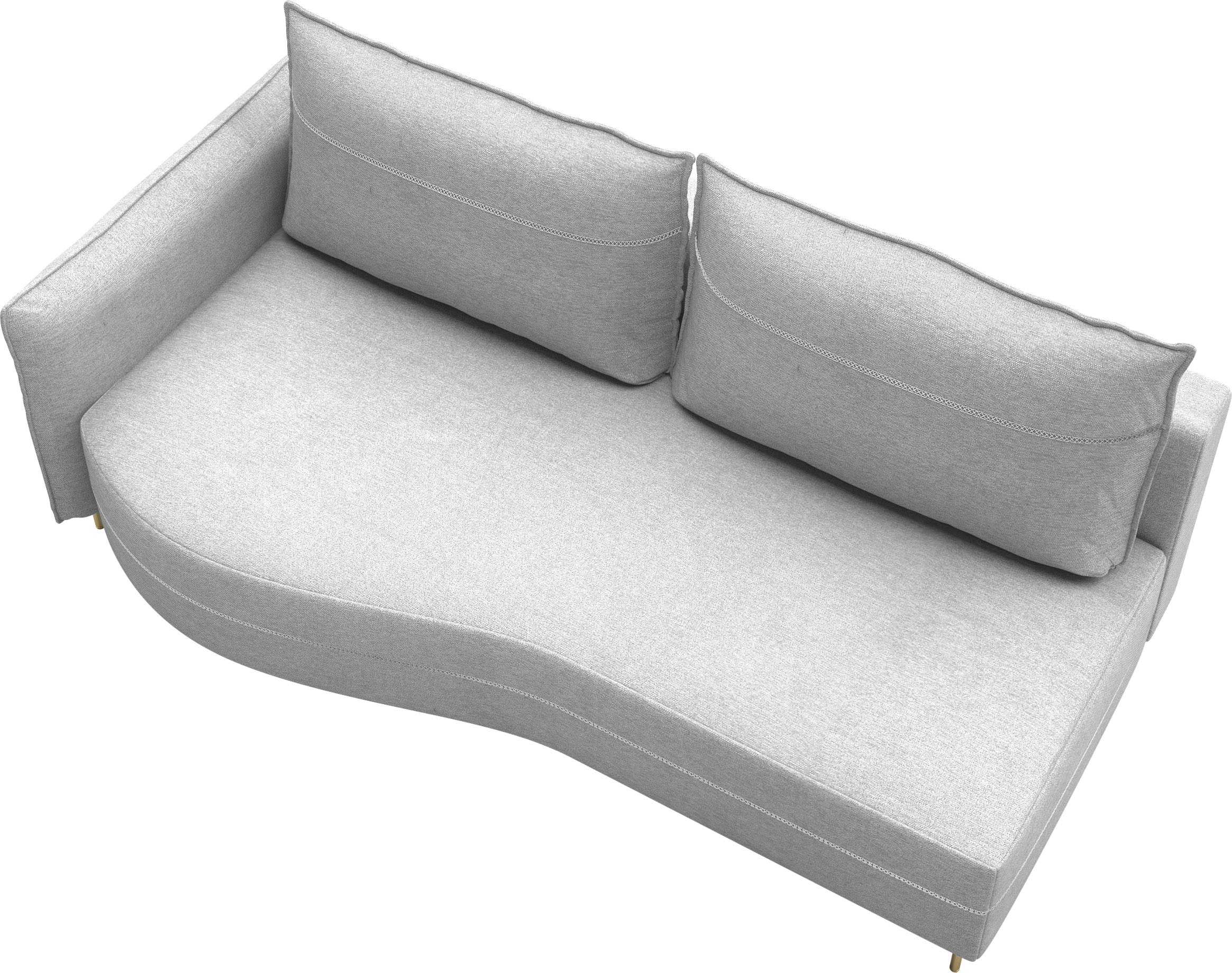 exxpo - sofa fashion Loungesofa »mit toller Kontrastnaht, Solitärmöbel, bequem, schmale Armlehne«, Schlafsofa mit Bettfunktion und Bettkasten, komfortabler Federkern
