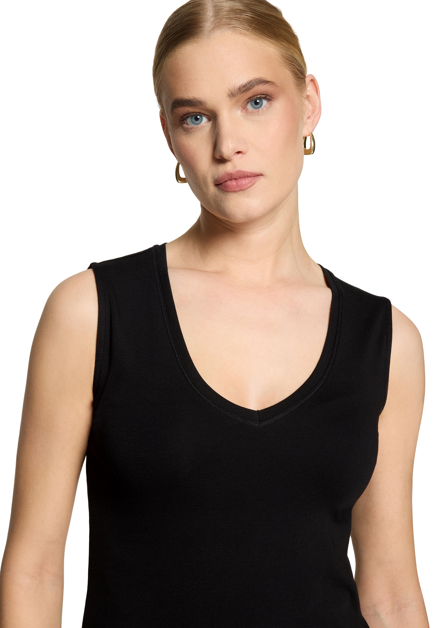 Zero T-Shirt »Damen Shirt mit V-Ausschnitt« 1 Material