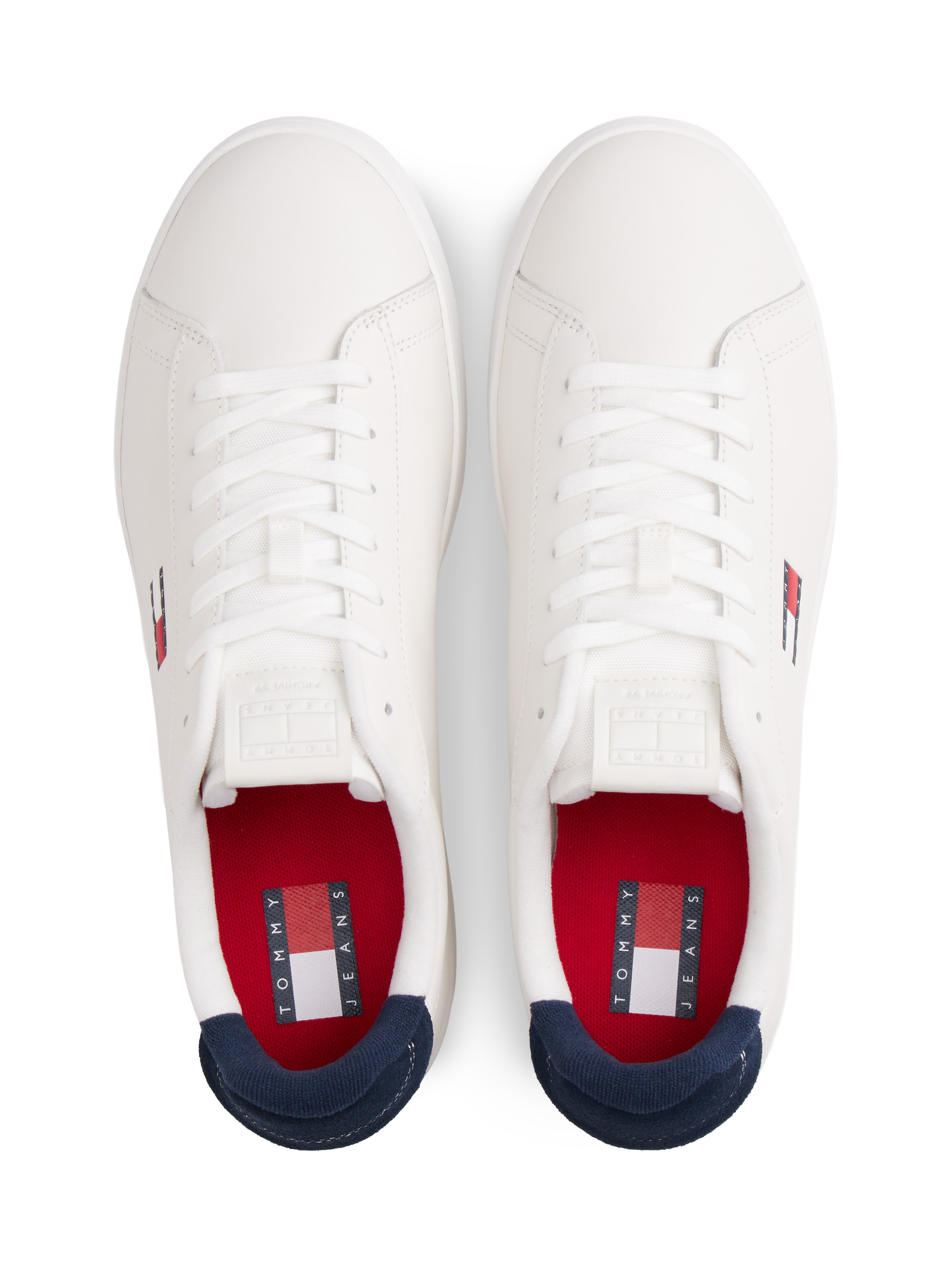 Tommy Jeans EM0EM01596 Archive 98 Ledersneaker Weiß 43 10