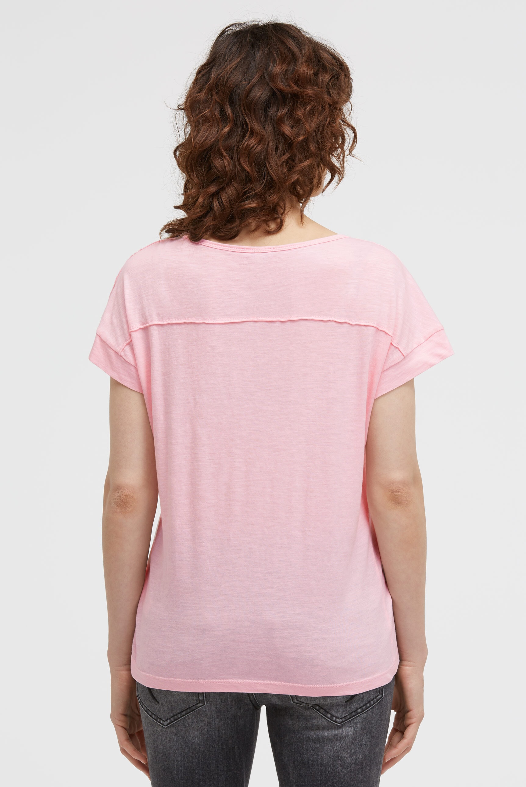 SOCCX Rundhalsshirt mit überschnittenen Schultern