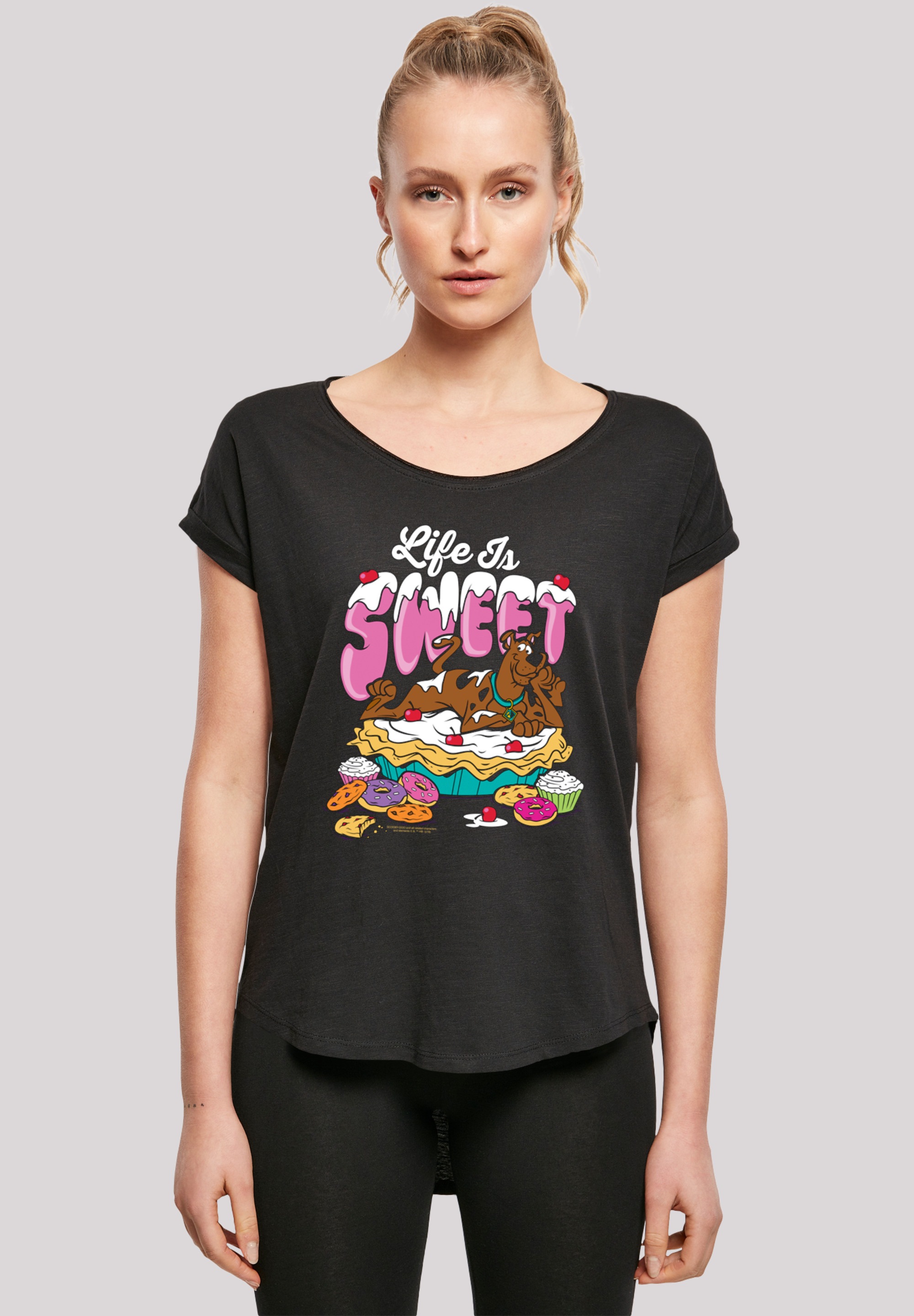 F4NT4STIC T-Shirt "Scooby Doo Life Is Sweet" Damen,Premium Merch,Lang,Longs günstig online kaufen