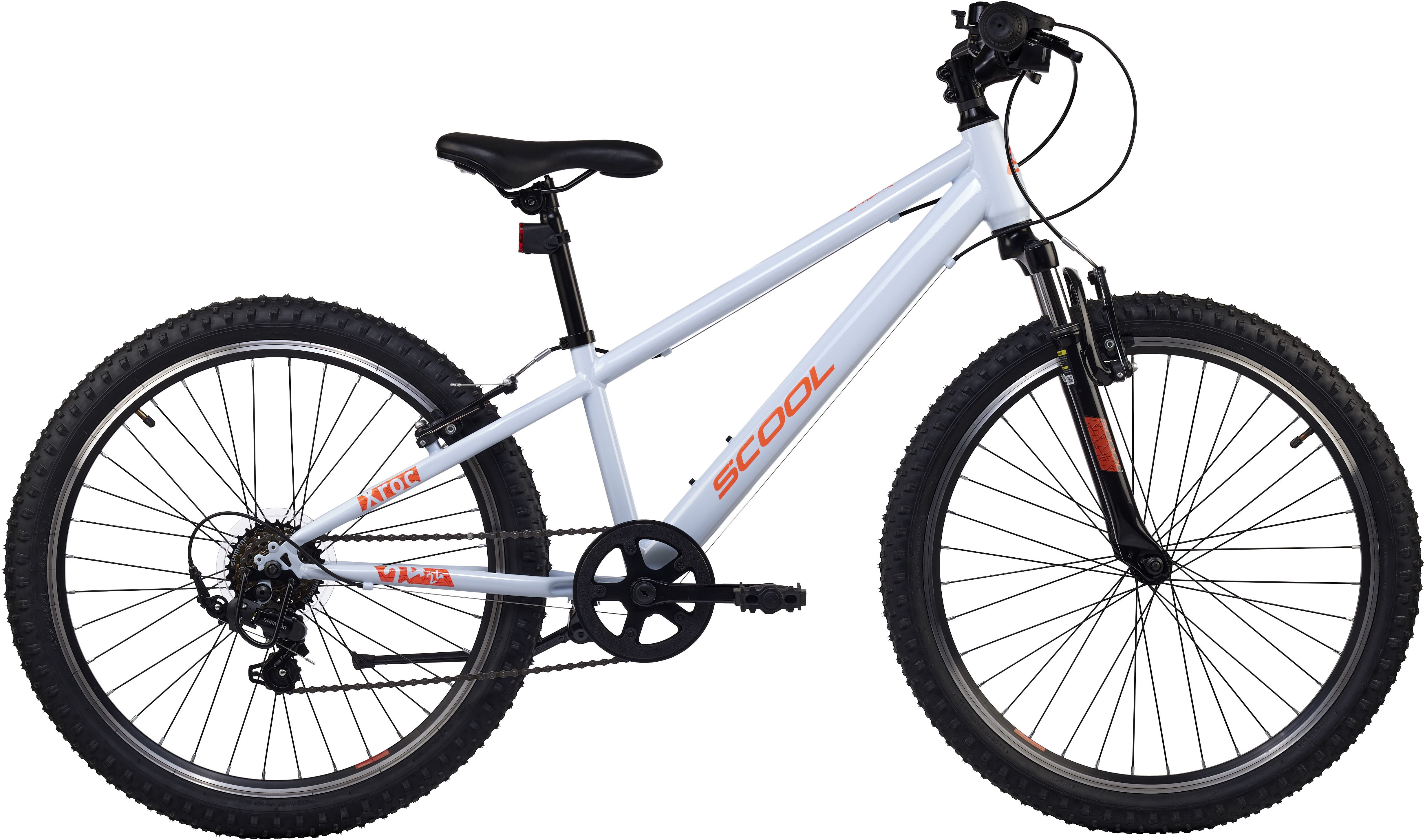 S’COOL Jugendfahrrad "SCOOL Xroc 24-K6 Sky Grey/Neon Orange" 6 Gang Shimano Kettenschaltung
