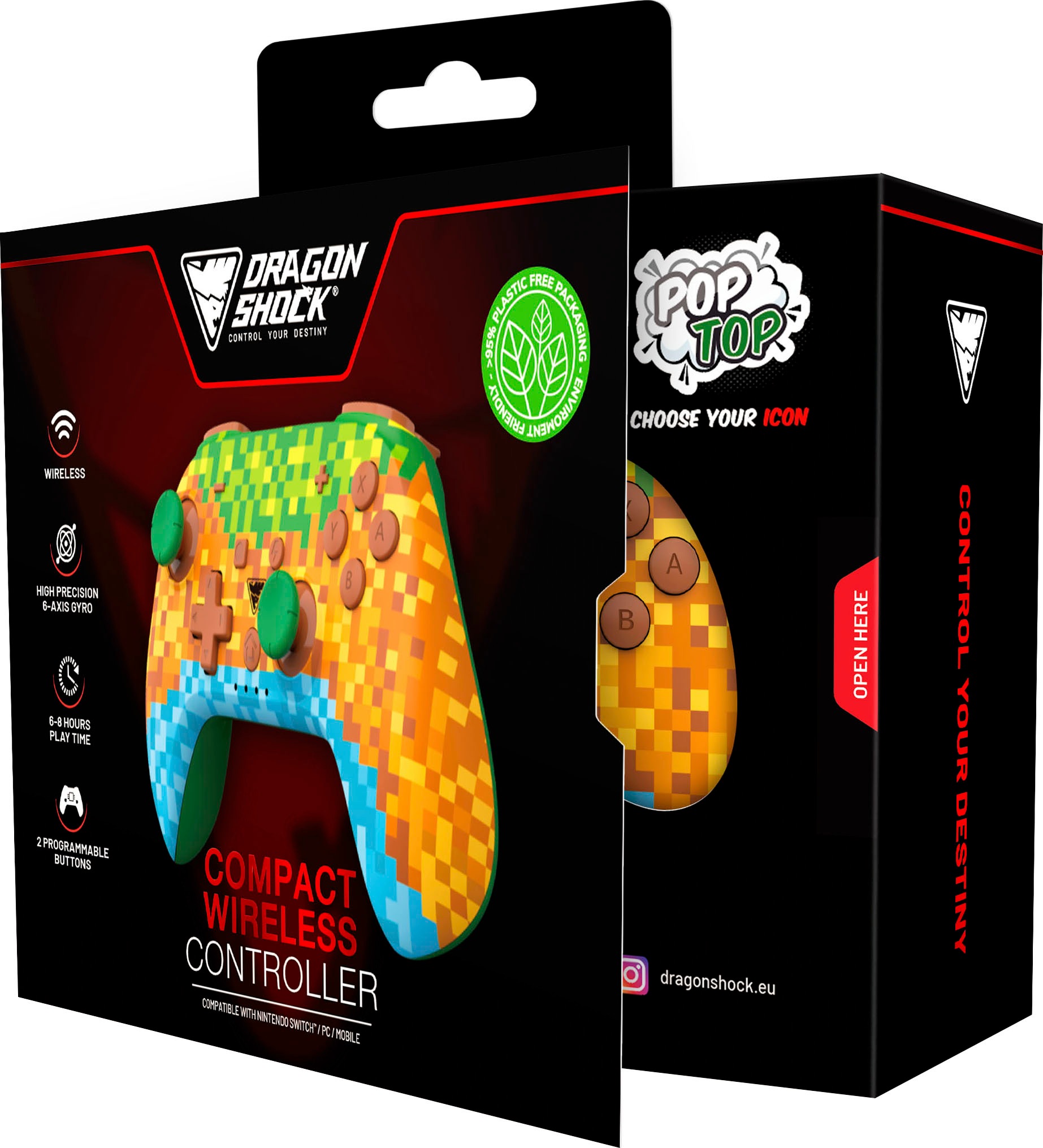 DRAGONSHOCK Controller »Poptop Wireless für Nintendo Switch«