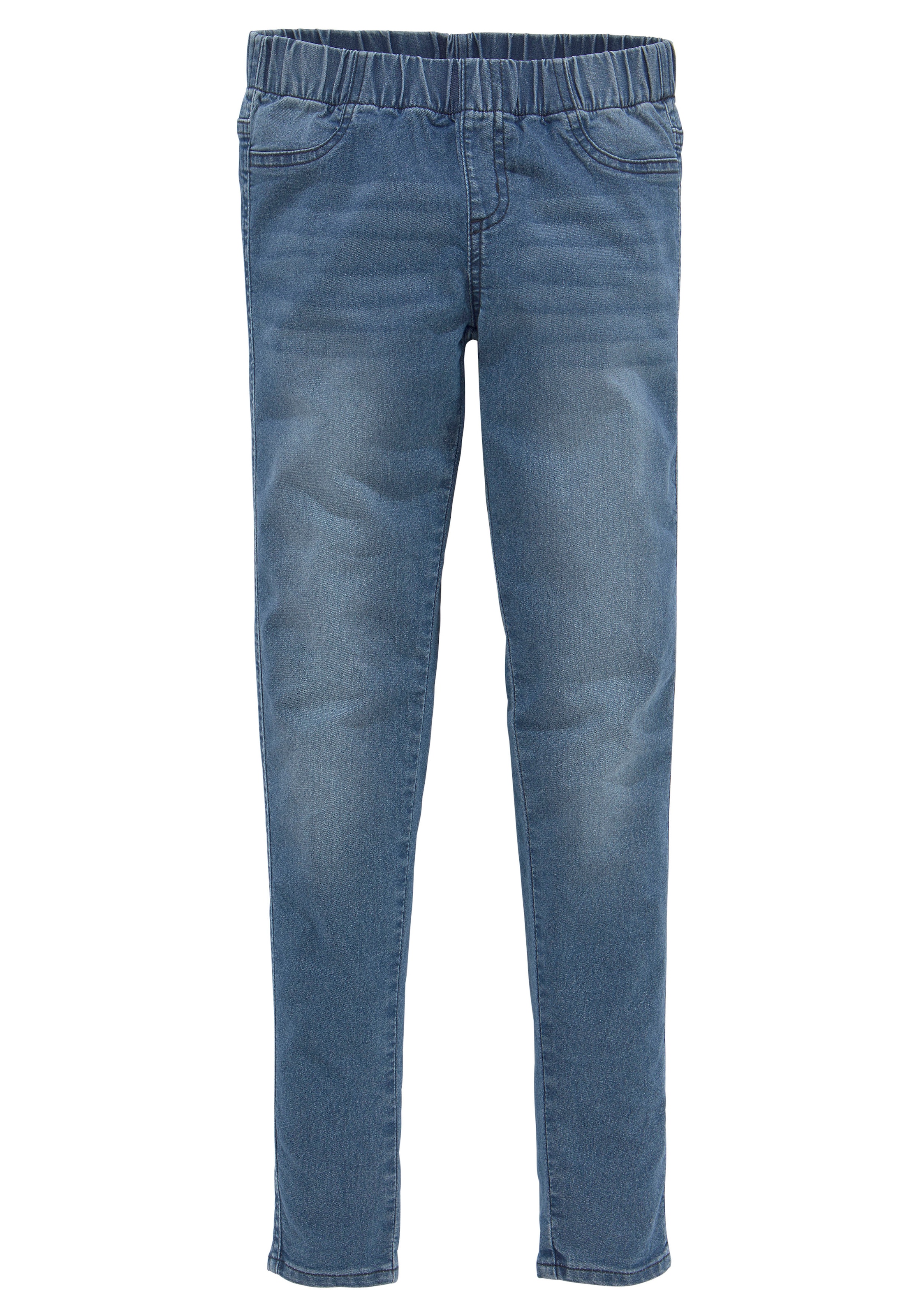 KIDSWORLD Jeansjeggings », Stetch-Jeans mit schmalem Bein« schmale Beinform,  mit Gummizug,  lang,  mit aufgesetzten Taschen