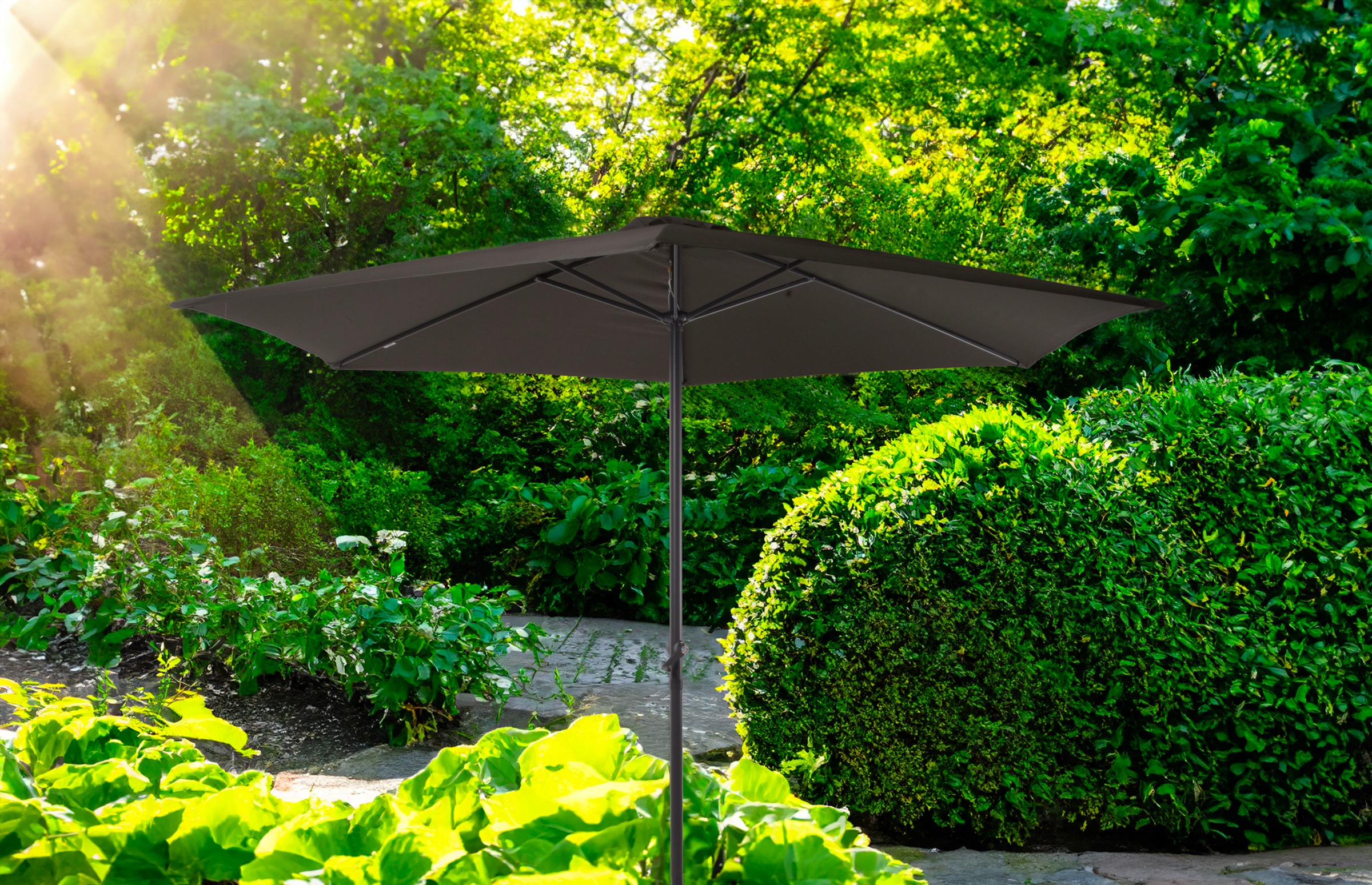 Garden Pleasure Sonnenschirm, Ø 300 cm, anthrazit günstig online kaufen