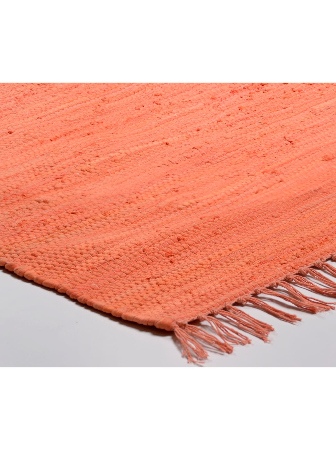 Theko Handwoven Cotton Rug Orange 70x250cm 3