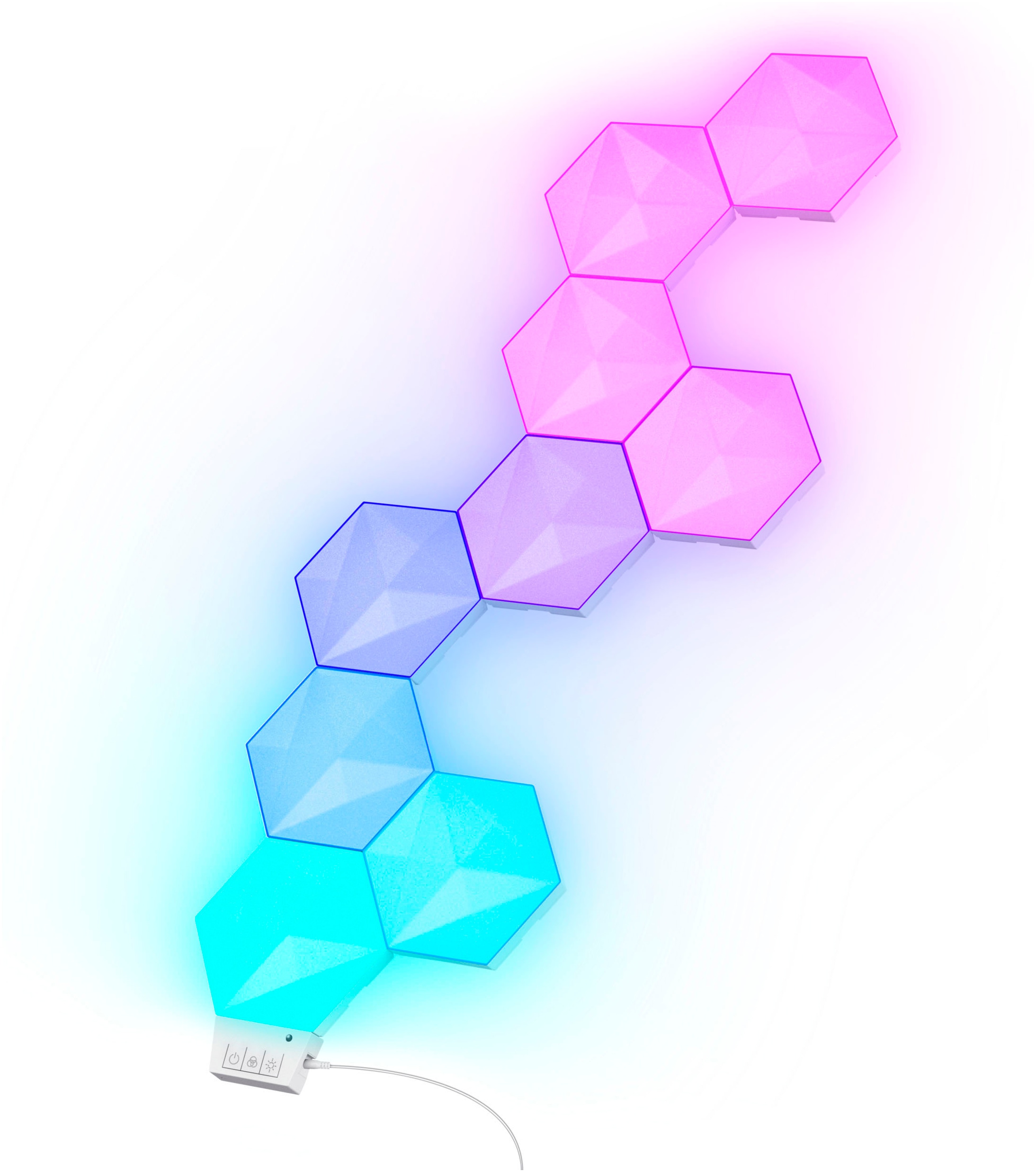 Trust Flächenleuchte »GXT 902 VYBZ Sechseckige RGB-Lichtpaneele«, (Packung, 9 St.)