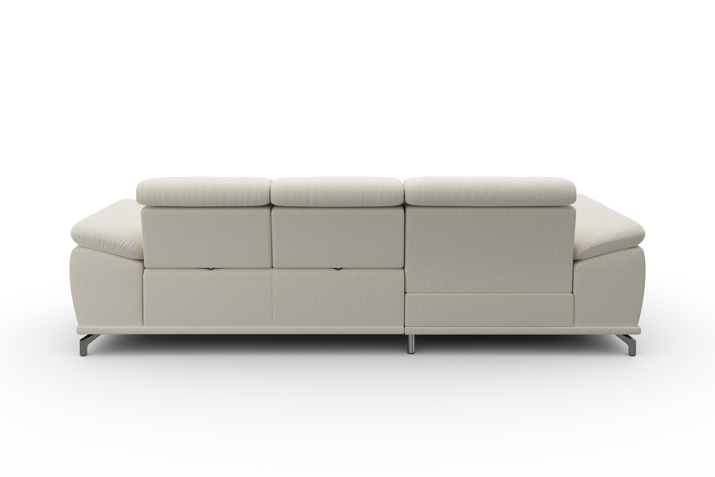 sit&more Ecksofa »Cabrio L-Form, mit Sitztiefenverstellung, Arm- und Kopfteilverstellung«, 2 Nierenkissen, Federkern, optional Bettfunktion und Stauraum