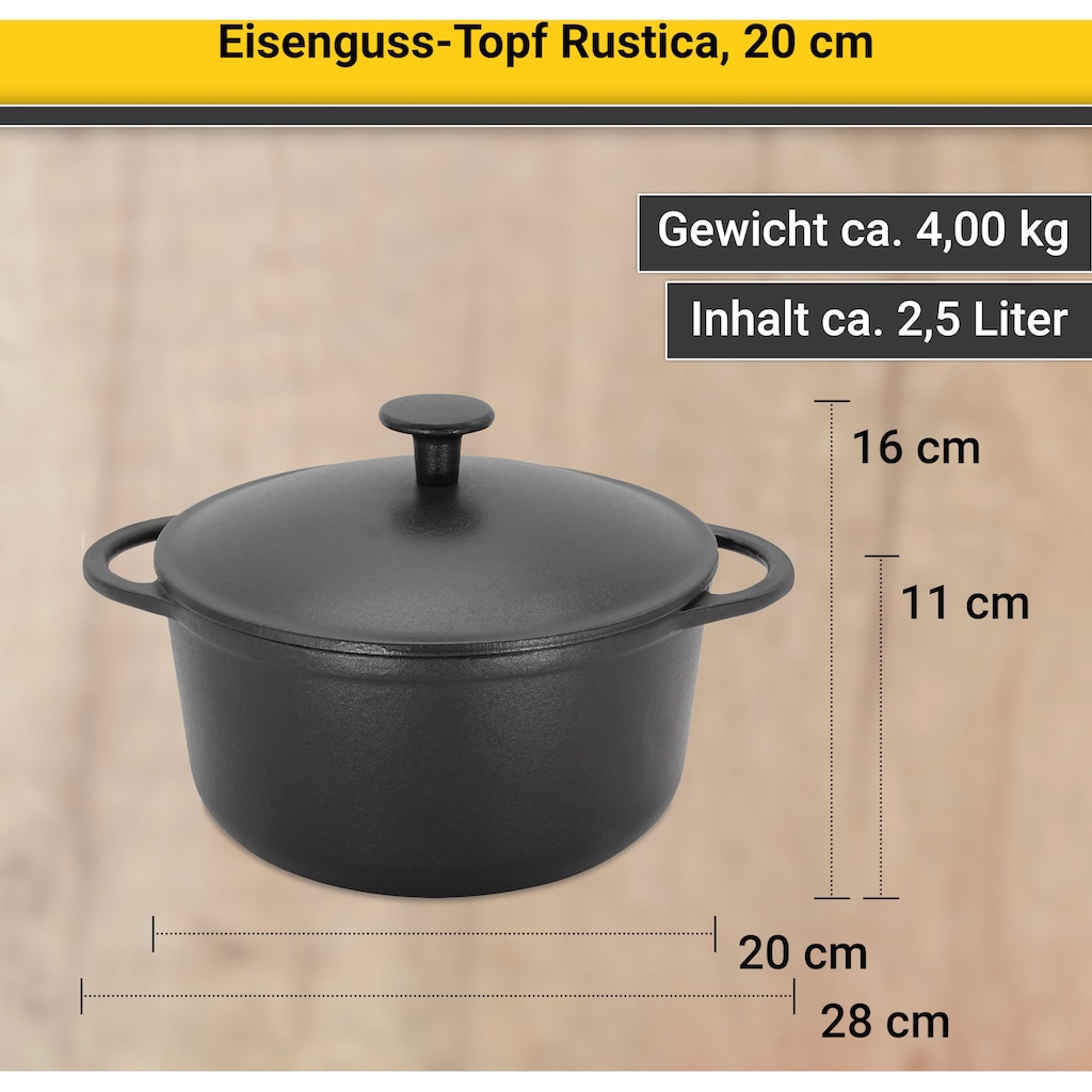 Krüger Fleischtopf »Rustica«, Eisenguss-Emaille