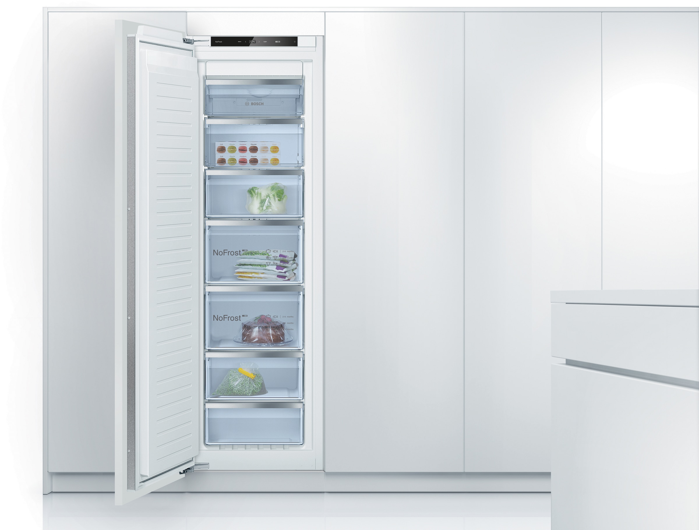 Bosch  Weiß Einbaugefrierschrank Serie 6 "Gin81ace0" 1772 Cm Hoch 558 Cm Breit Warnsignal Mit Ton Oder Licht & No Frost von Baur