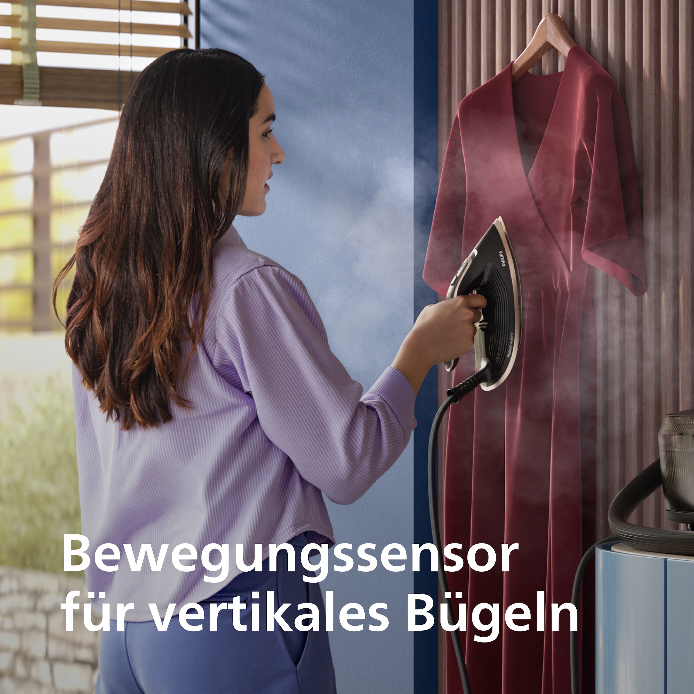 Philips Dampfbügelstation »PerfectCare 8000 Series PSG8300/80, Schwarz/Gold«, 3.120 Watt, OptimalTemp & TurboPower-Dampfmotor, 850 gr Dampfstoß