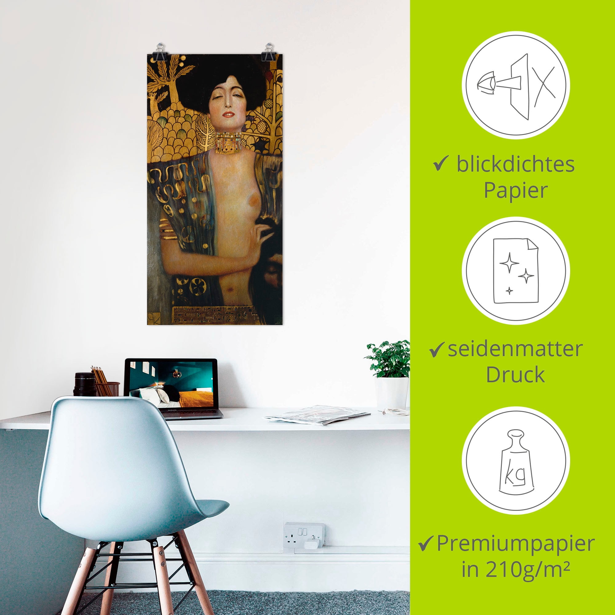 Artland Wandbild »Judith I., 1901«, Frau, (1 St.), als Leinwandbild, Poster in verschied. Größen