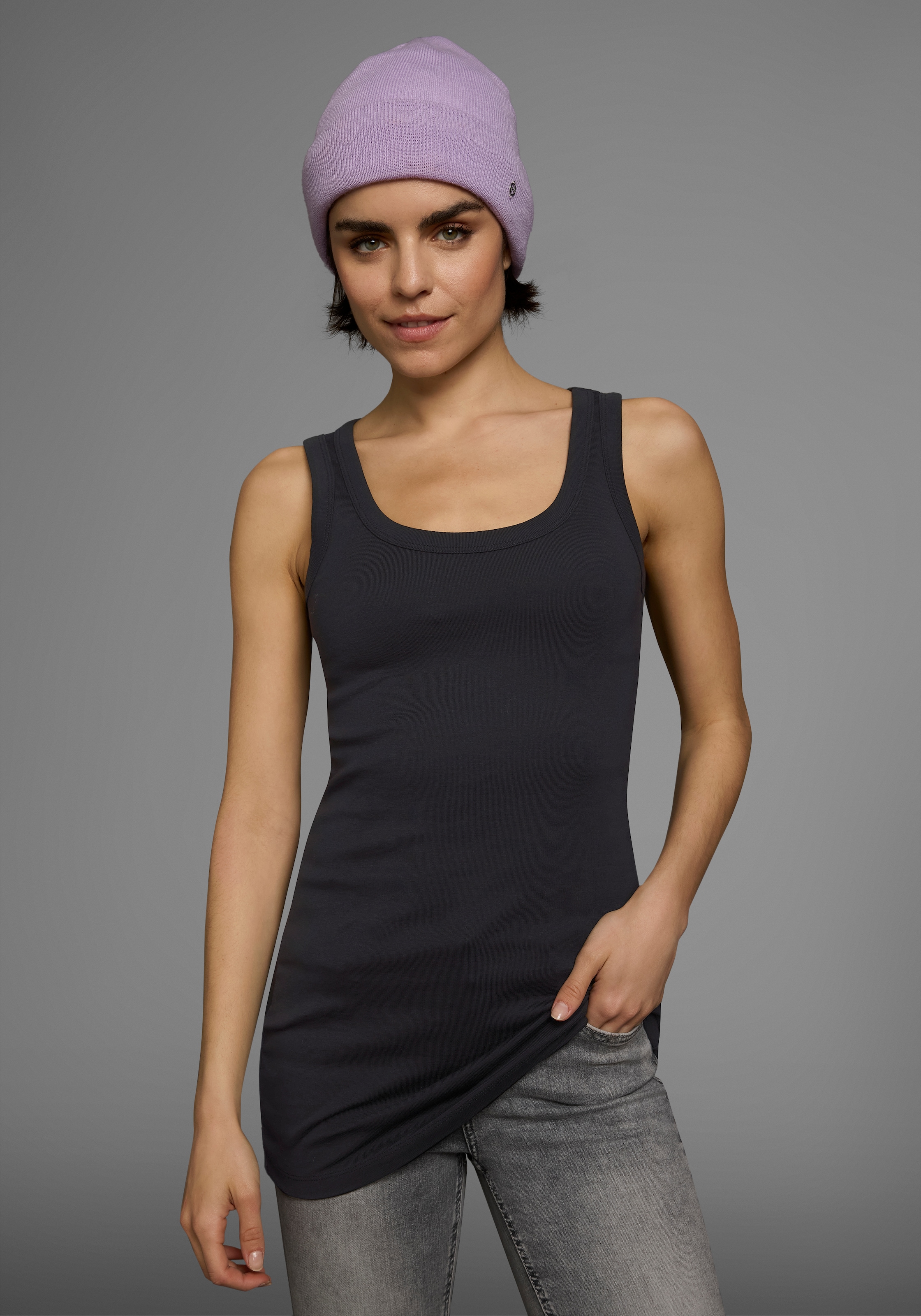 Flashlights Tanktop, (Packung, 2 tlg., 2er-Pack), in Longform