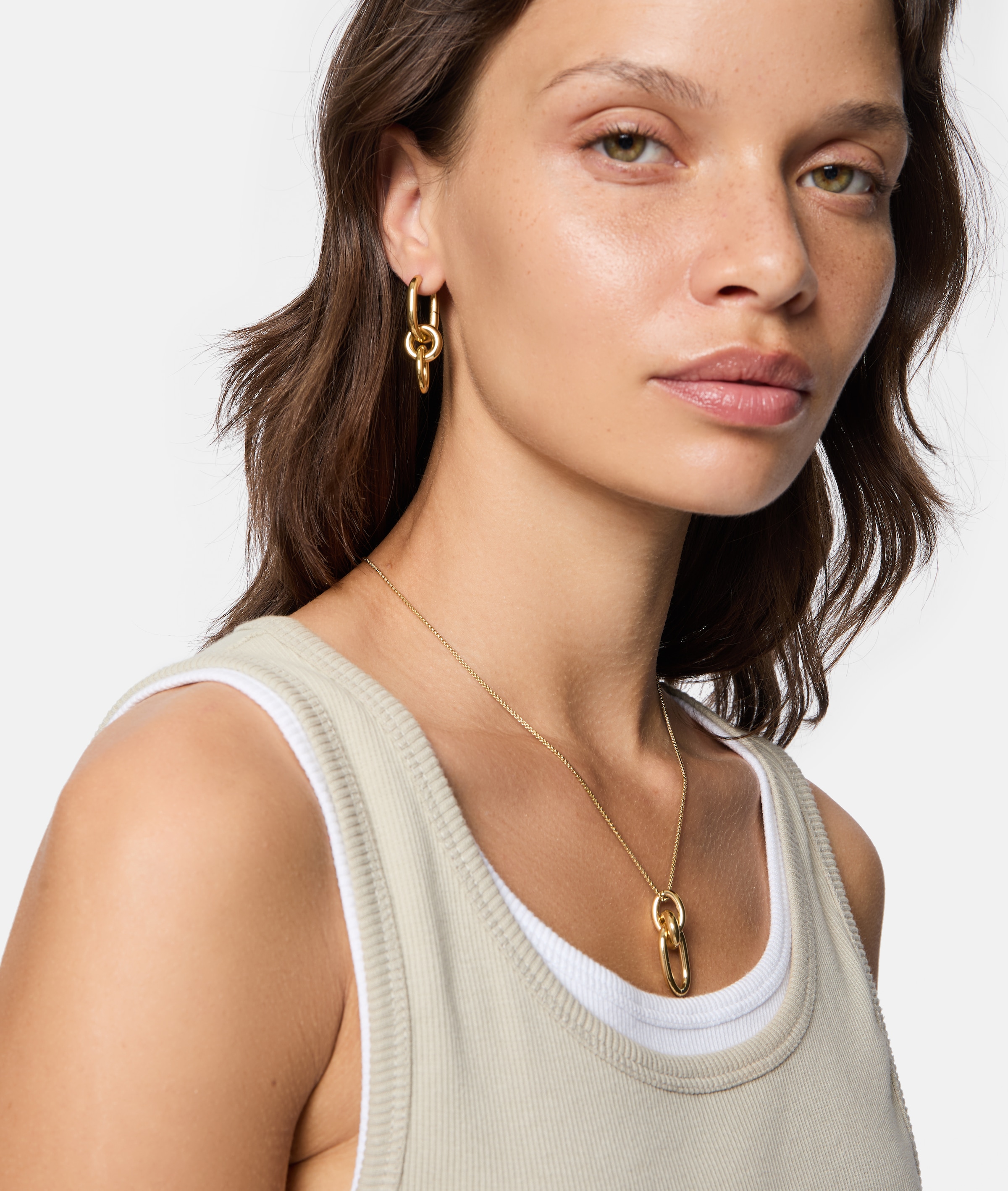 Liebeskind Berlin Paar Creolen »Schmuck Geschenk Edelstahl Ohrringe Modern Knot«, Einhänger abnehmbar