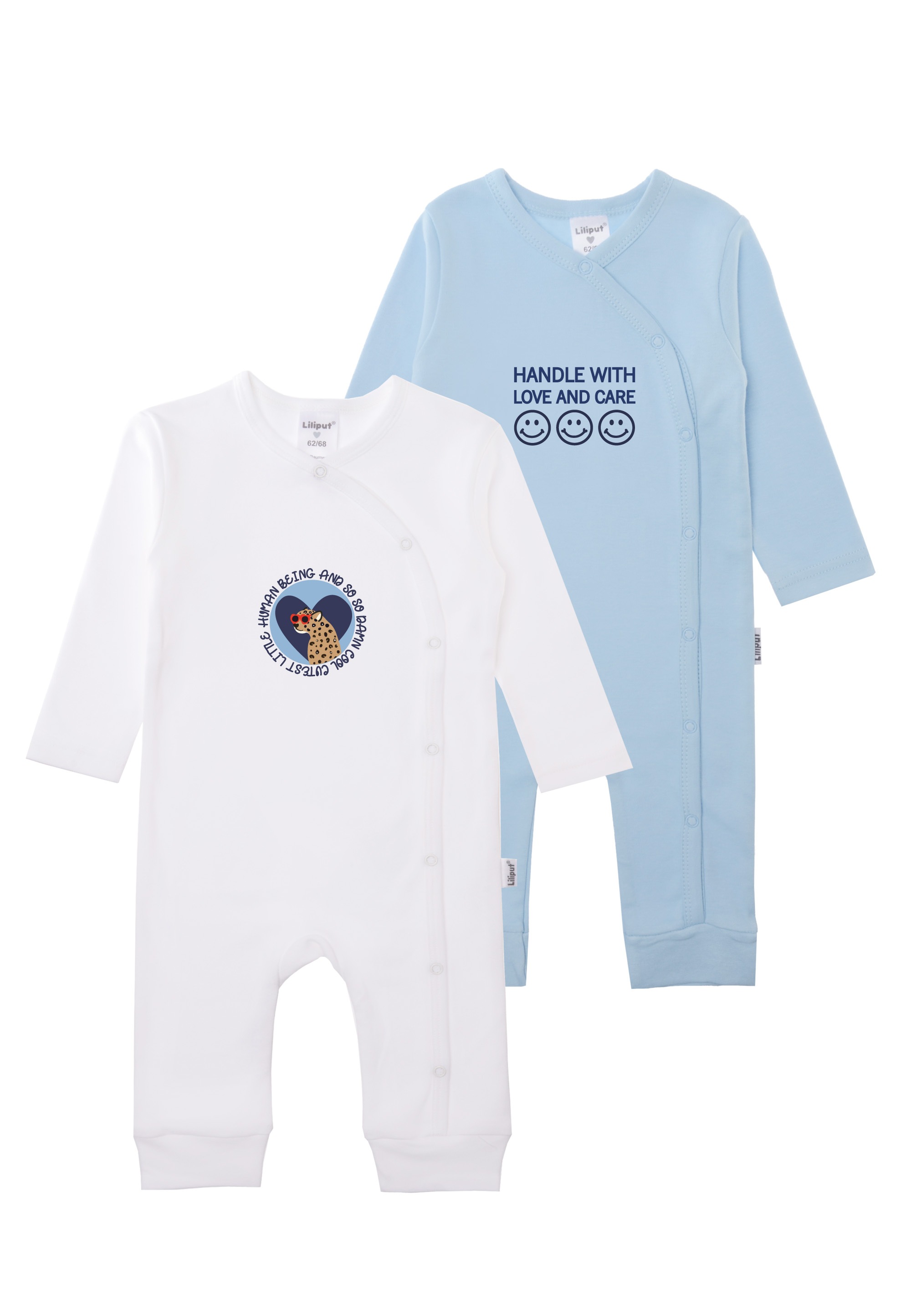 Liliput Jumpsuit "Handle with love and care", (2 tlg.), mit praktischer Druckknopfleiste