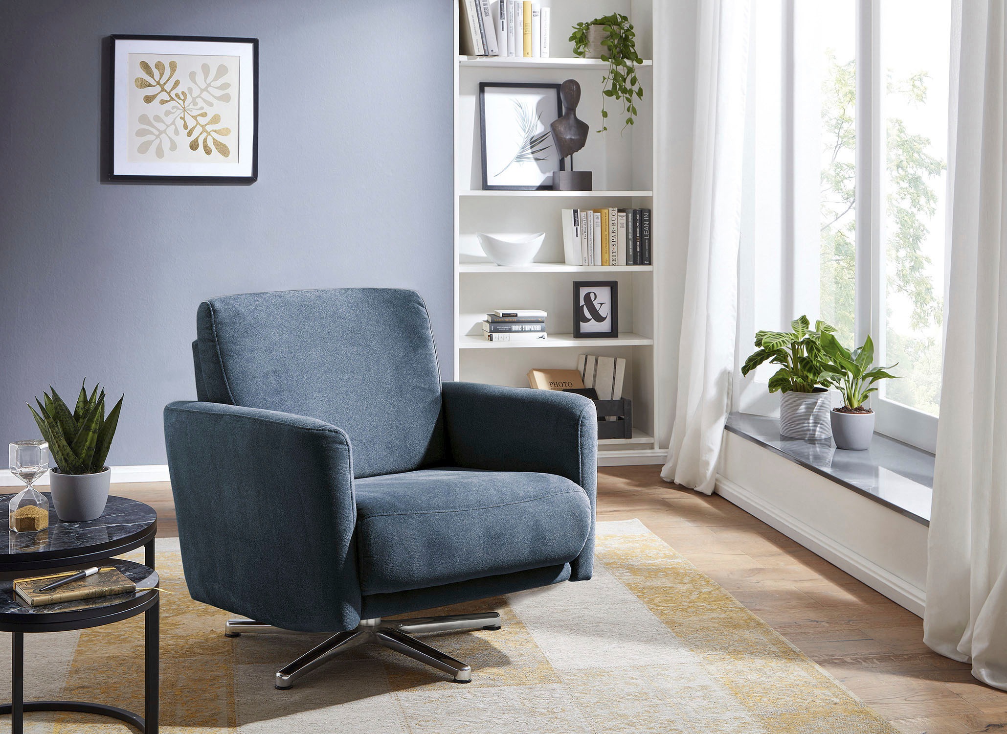 CALIZZA INTERIORS Drehsessel »Lari«, wahlweise mit einsteckbarer Kopfstütze