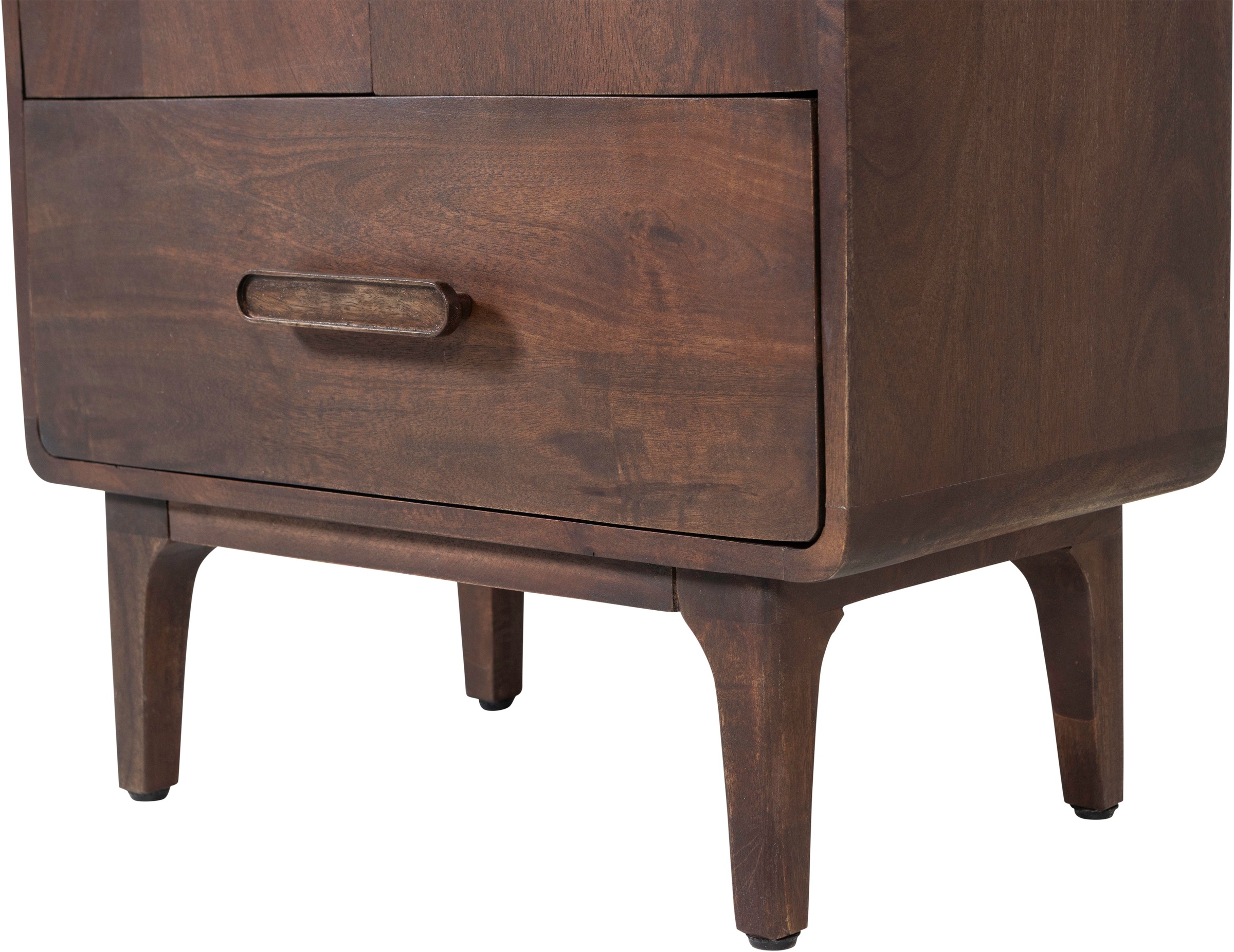 WOOOD Mehrzweckschrank »Liya Massivholz Mangoholz mit abgerundeten Ecken B 60x D 35x H 200 cm« Tragkraft 20 kg, einfach zu montieren, sichtbare Maserung