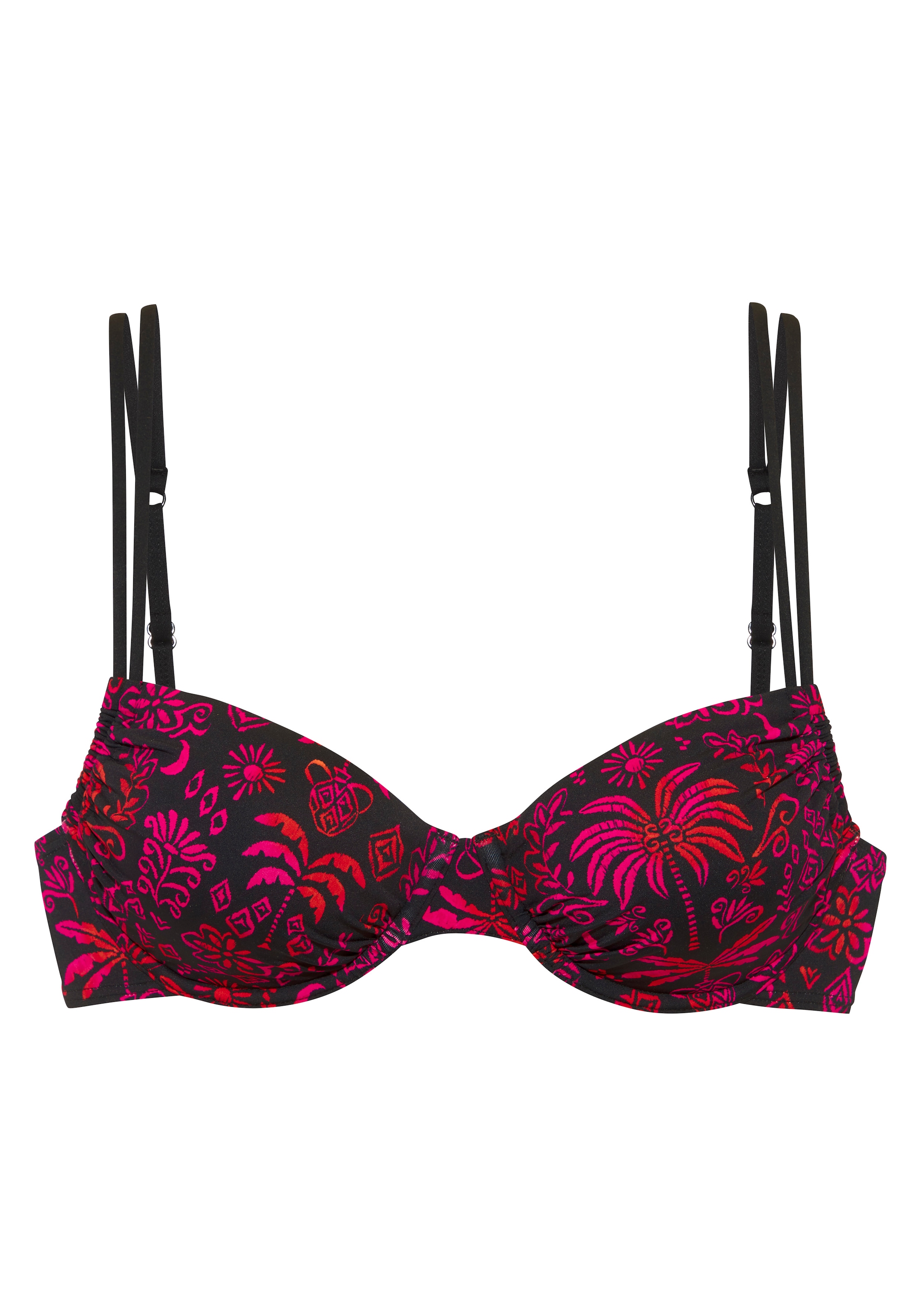Buffalo Bügel-Bikini-Top »Paloma« im trendigen Palmenmotiv mit kontrastfarbenen Details