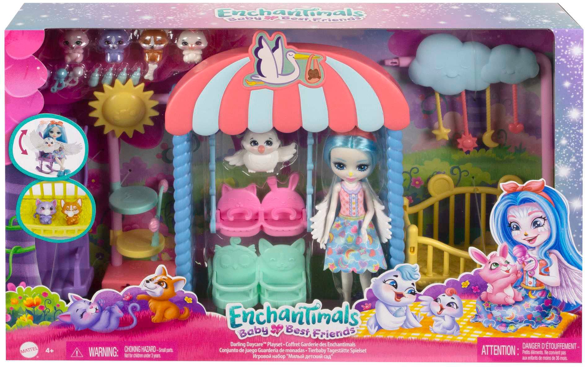 Enchantimals Minipuppe »Enchantimals Baby Best Friends, City Tails Tier-Kindergarten«, Starley Stork