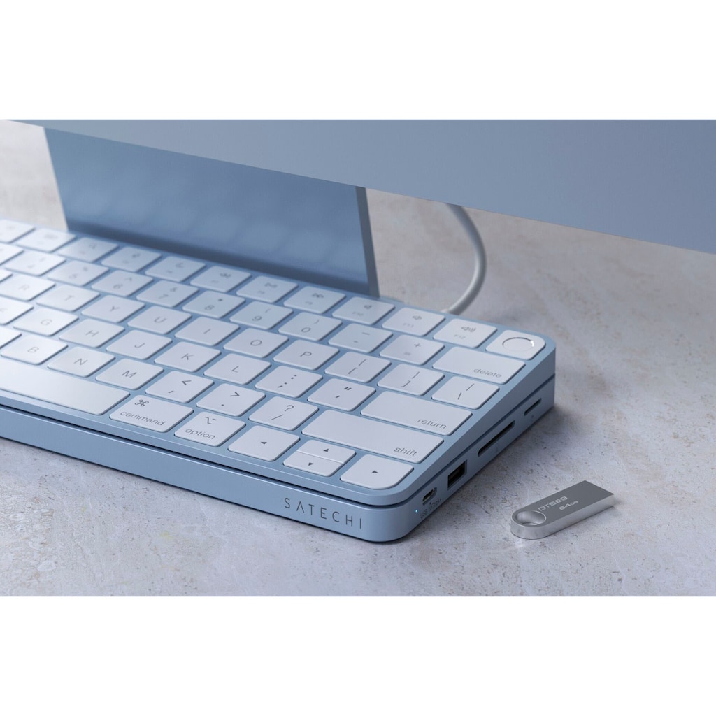 Satechi Computer-Adapter »USB-C Slim Dock for 24" iMac«, USB-C zu USB 2.0-USB Typ A-USB Typ C-MicroSD-Card-SD-Card-SATA, 34 cm