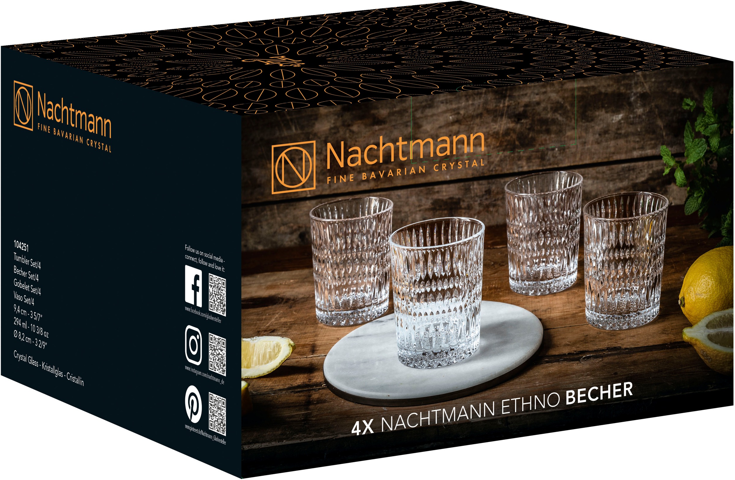 Thumbnail - Nachtmann Becher "Ethno" Made in Germany, 305 ml, 4-teilig