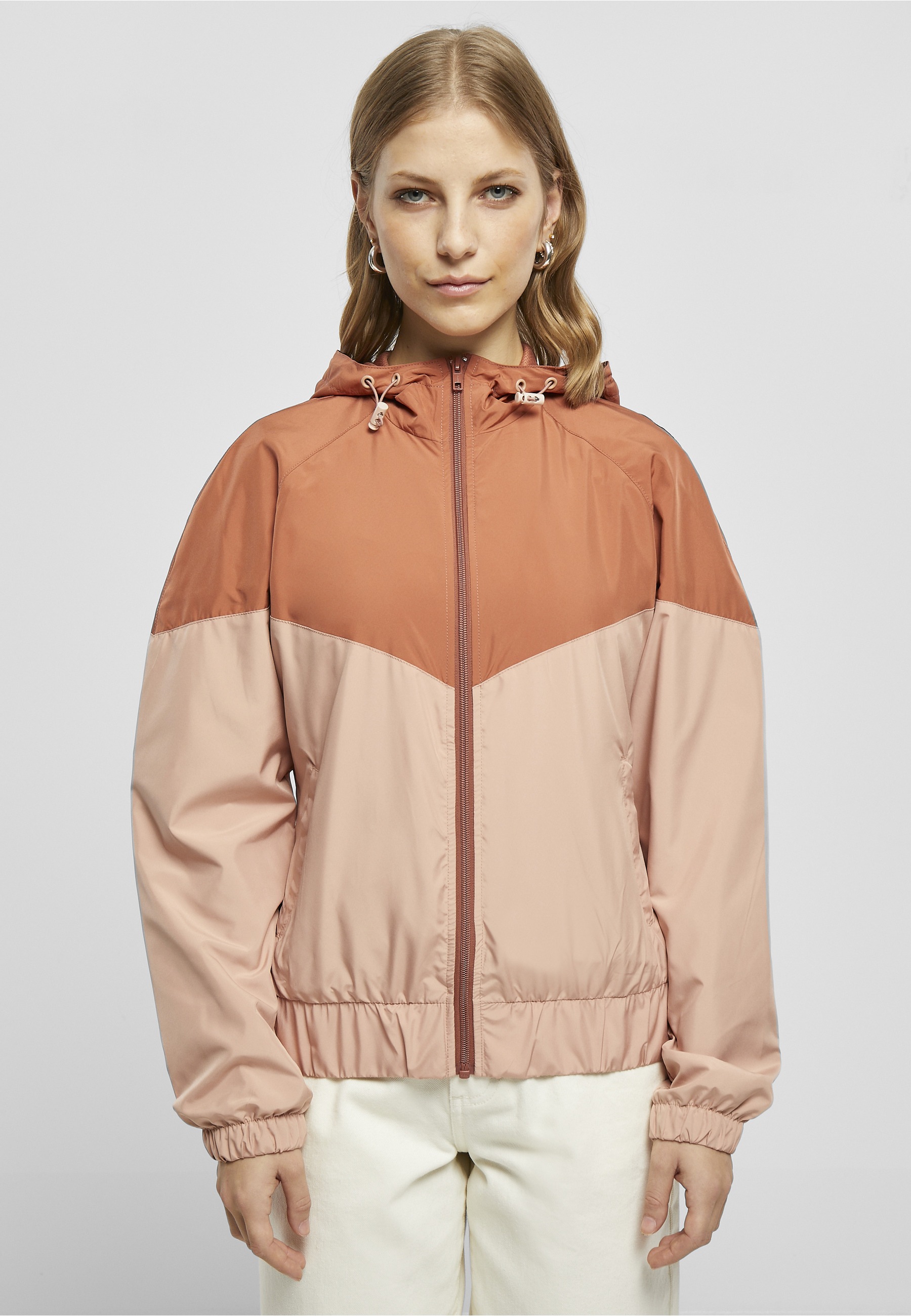 URBAN CLASSICS Anorak »Urban Classics Damen Ladies Arrow Windbreaker« 1 Stk. tlg. mit Kapuze