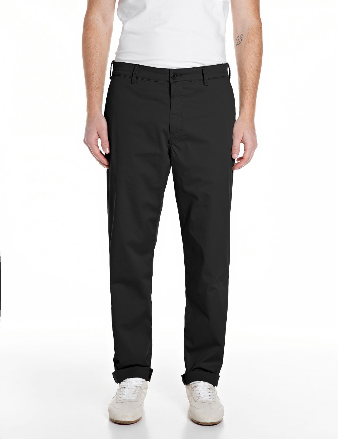 Replay Chinohose "Adhann" in regulärer Passform, krempelbar günstig online kaufen