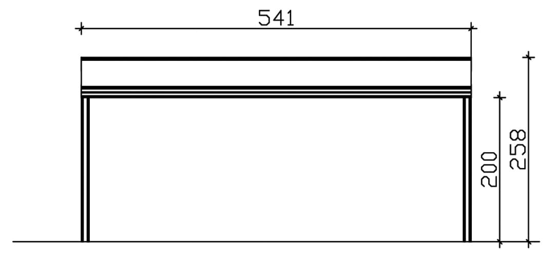Skanholz Terrassendach »Modena«, 541 cm Breite, verschiedene Tiefe