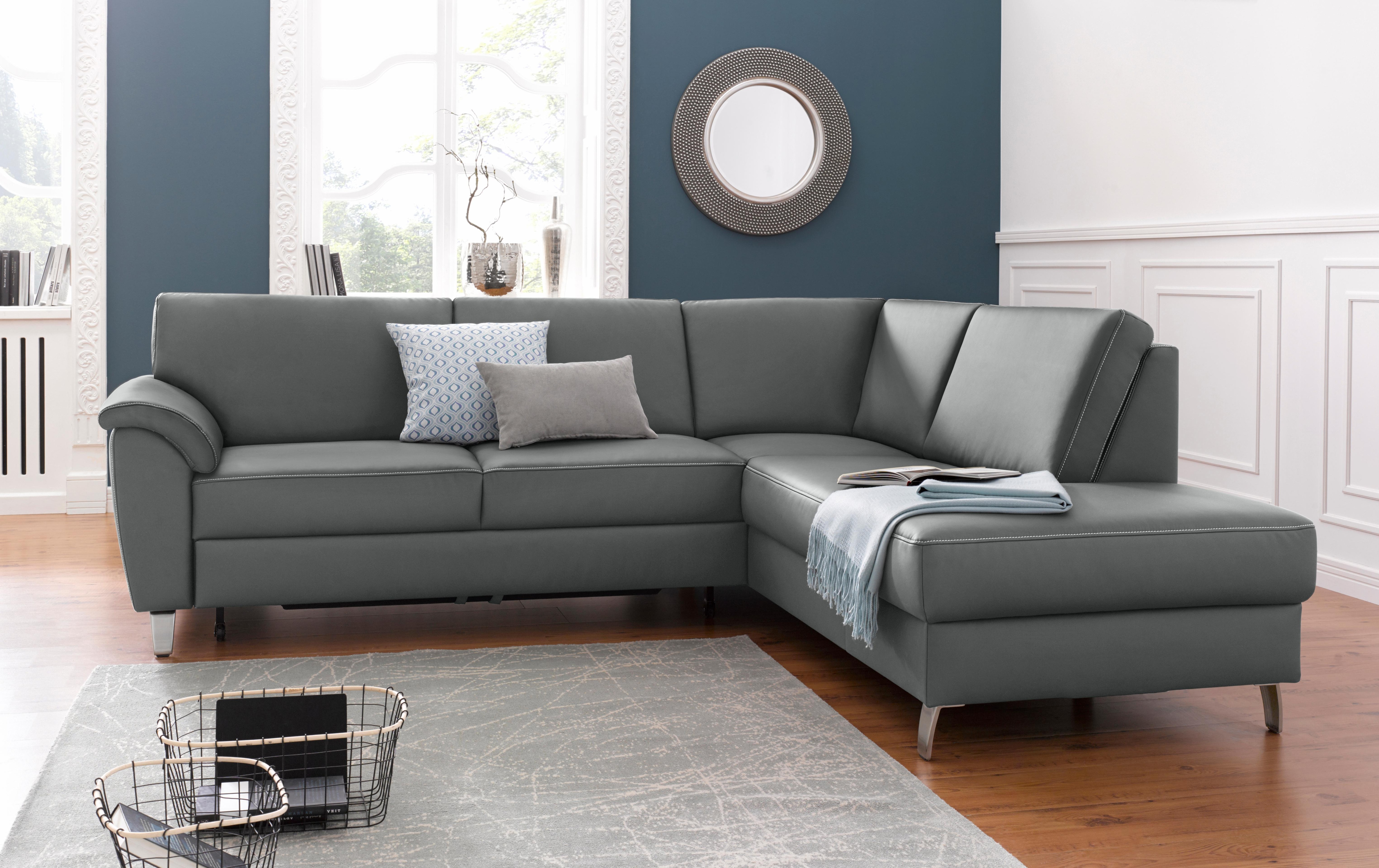 sit&more Ecksofa "Texel L-Form" mit Federkern, wahlweise mit Schlaffunktion und Bettkasten