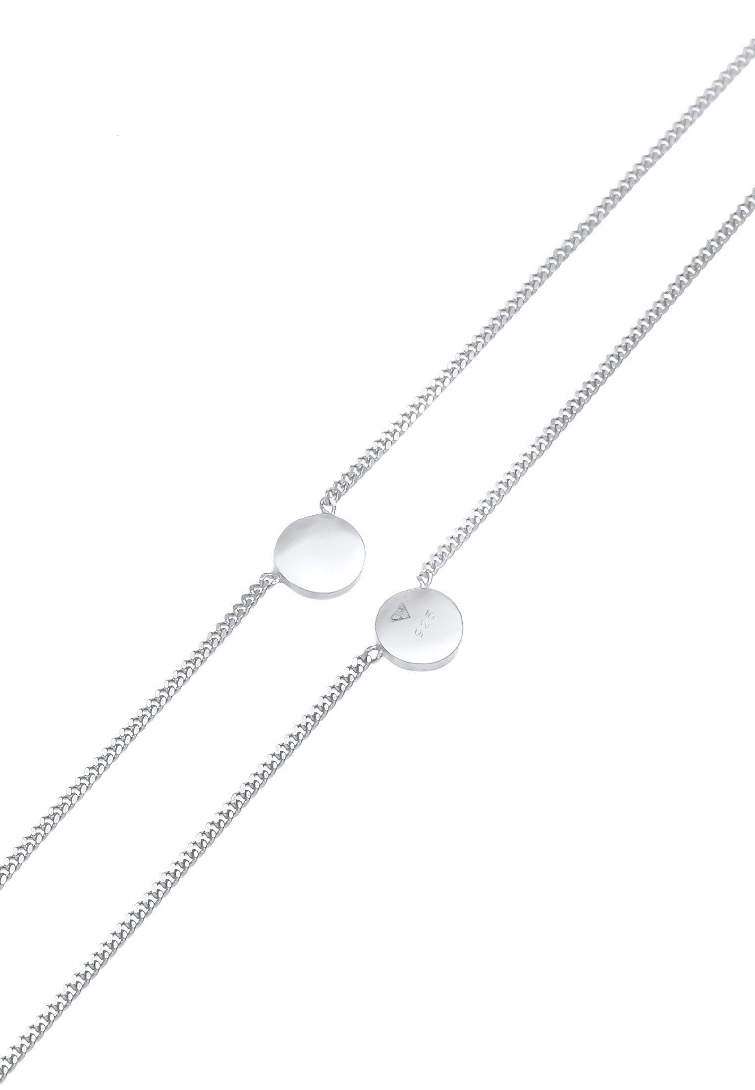 Elli Choker »Halskette Choker Layering Disc Kreis Geo 925 Silber«