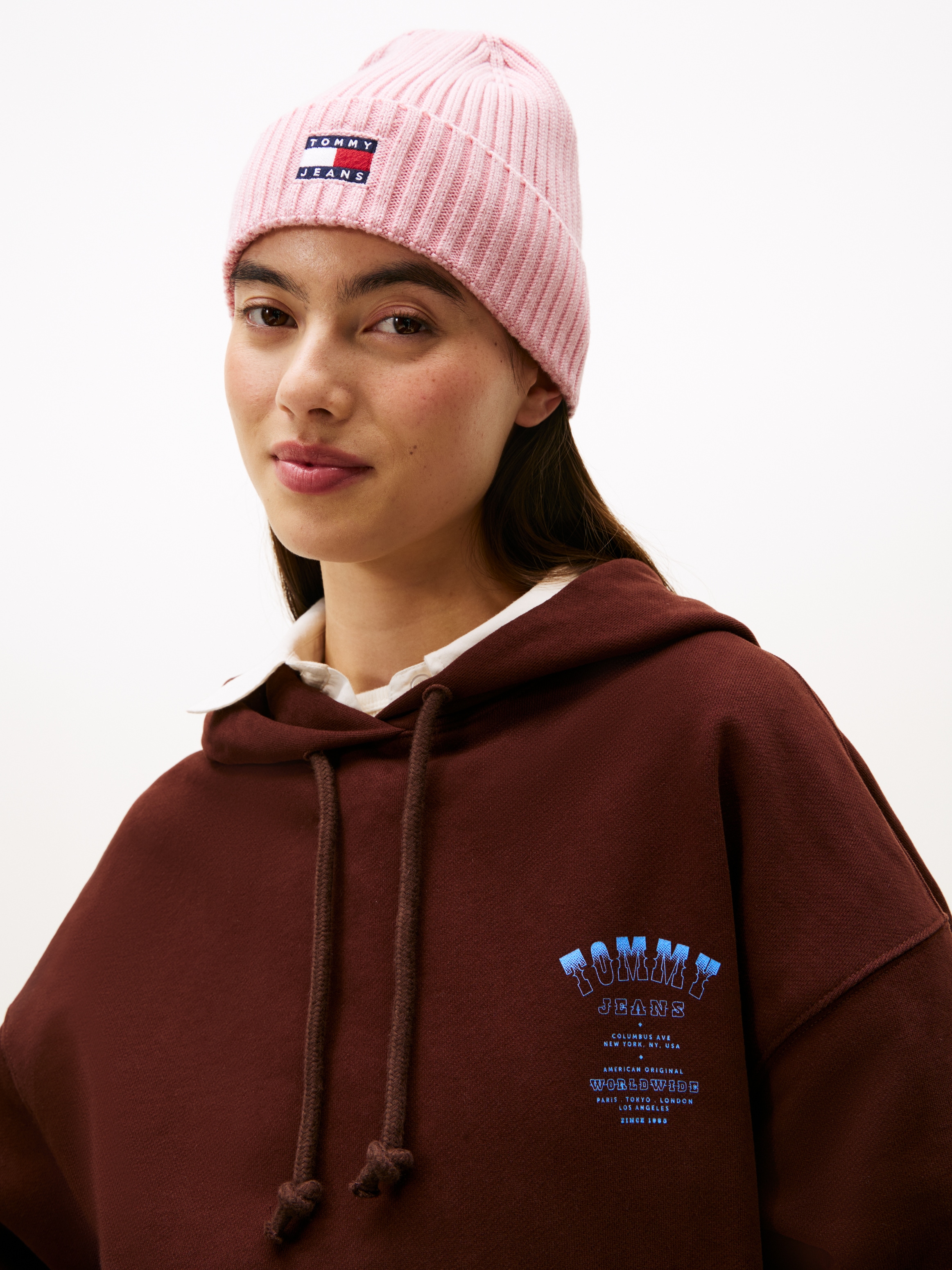 Tommy Jeans Beanie »TJW HERITAGE CORE«, Rippstrick, Umschlag, normale Passform