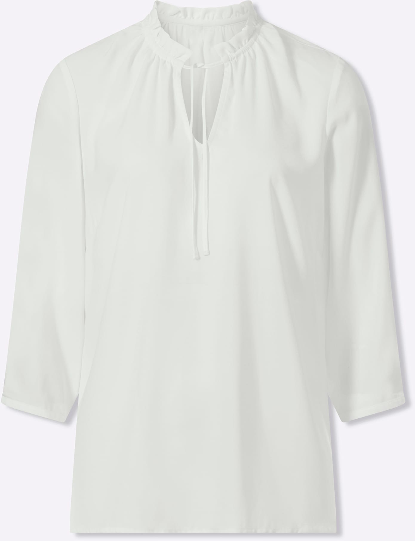 Rüschenbluse LADY, Damen, Gr. 44, ecru, 100% Polyester, unifarben, Blusen 3
