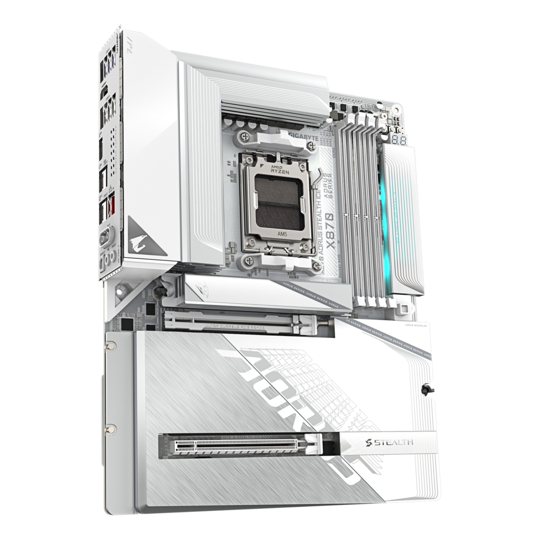 Gigabyte Mainboard »X870 AORUS STEALTH ICE Mainboard – Unterstützt AMD Ryzen 9000 CPUs, di«