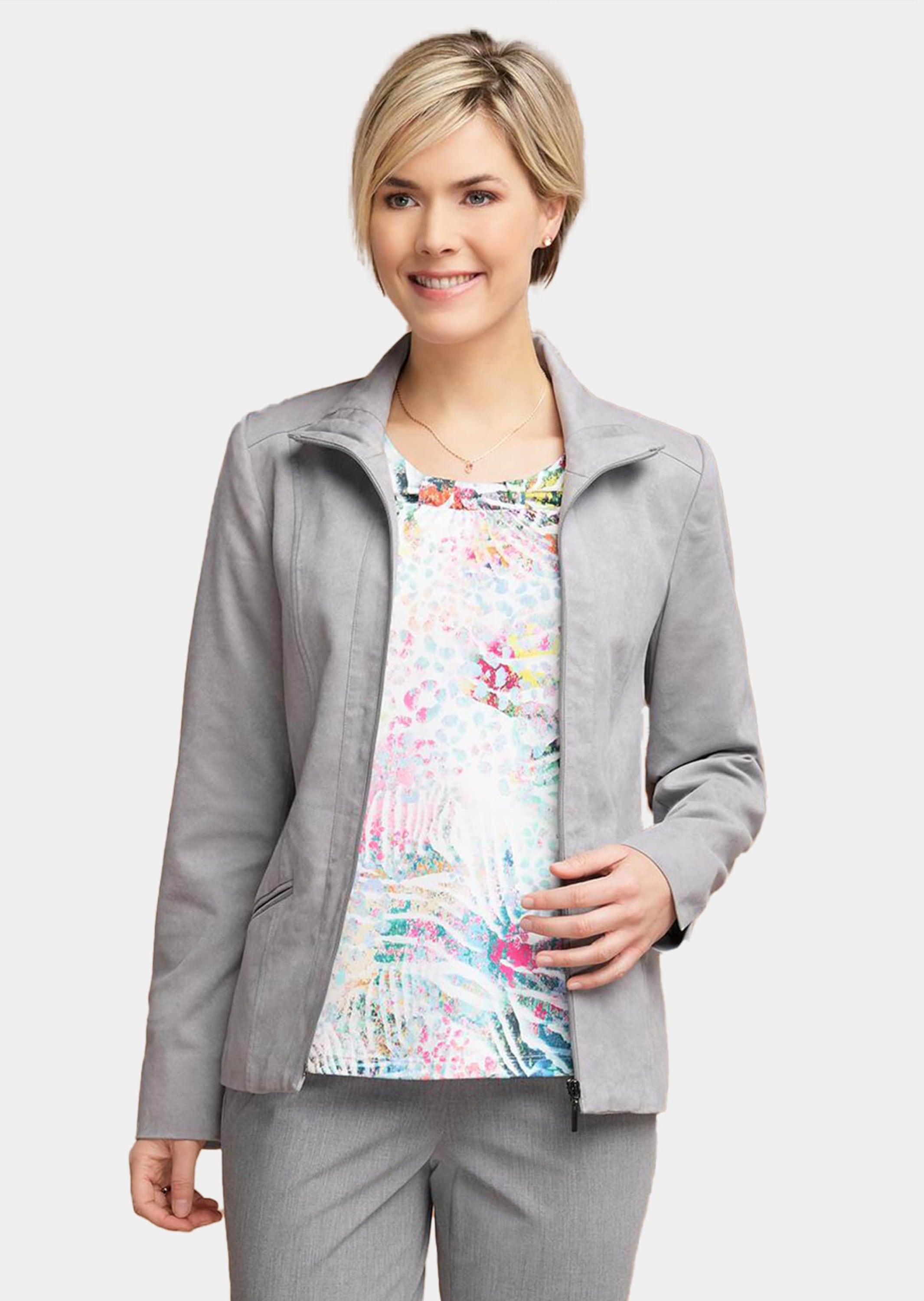 GOLDNER Kurzjacke »Jacke in Velourslederoptik Pflegeleichte Lederimitatjacke«
