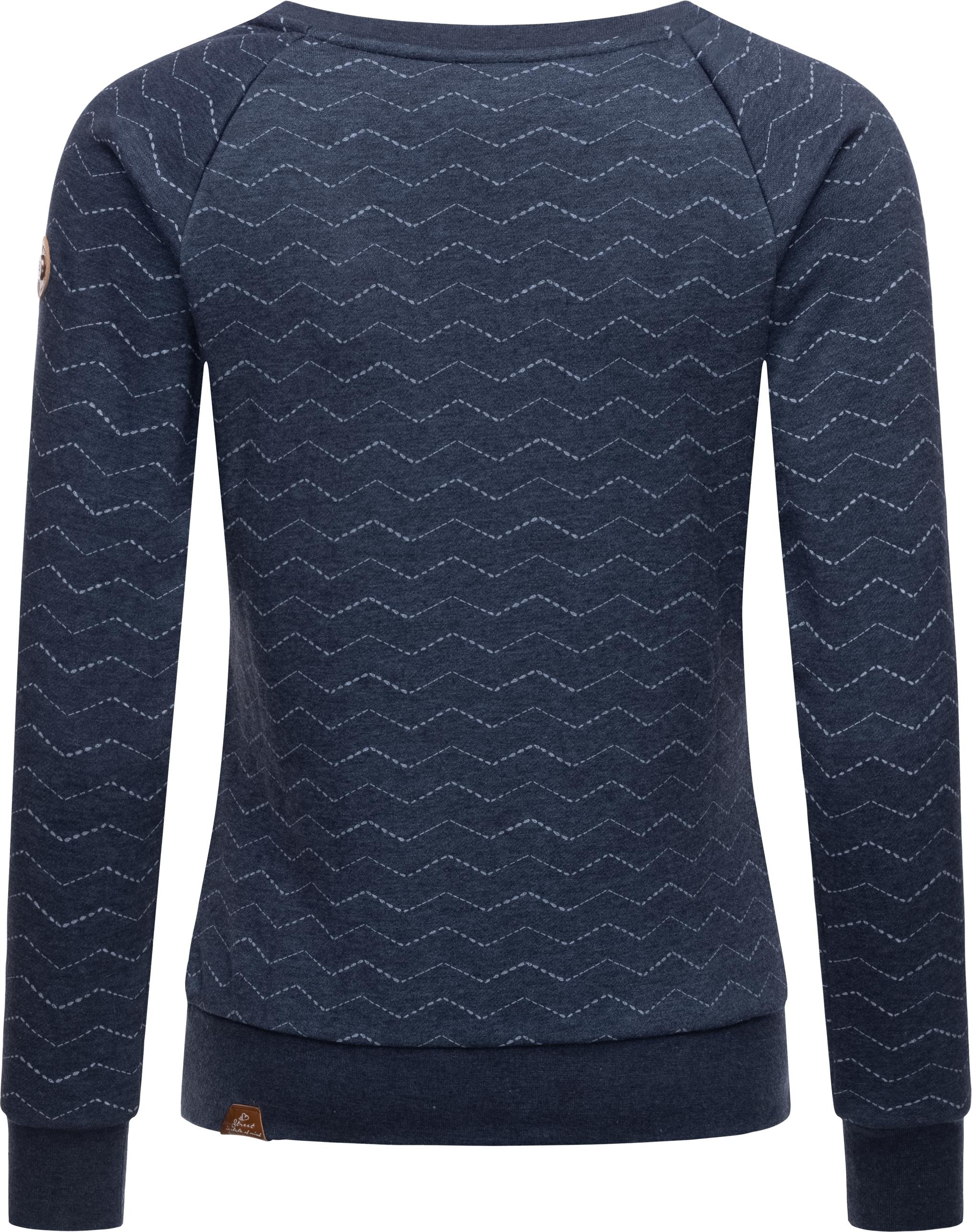 Ragwear Sweater »Daria Zig Zag«, stylisches Damen Sweatshirt mit Zick-Zack-Muster