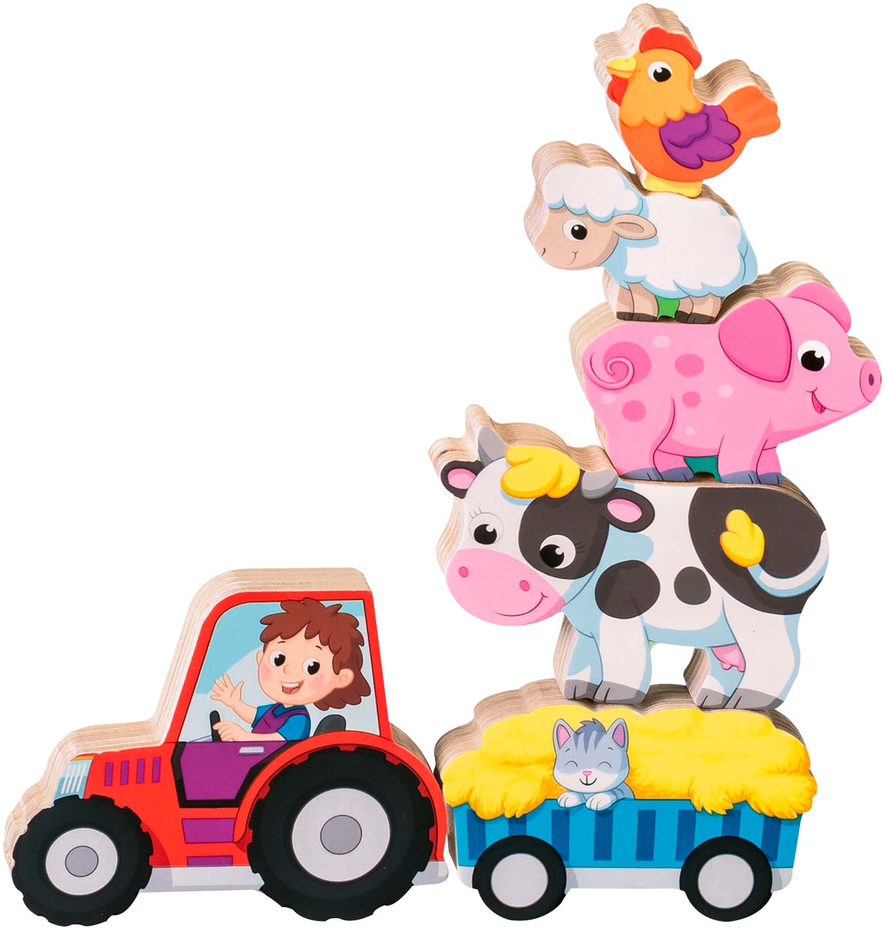 Ravensburger Puzzle »Play+ Magnetisches Holz-Zähl-Puzzl Bauernhof«