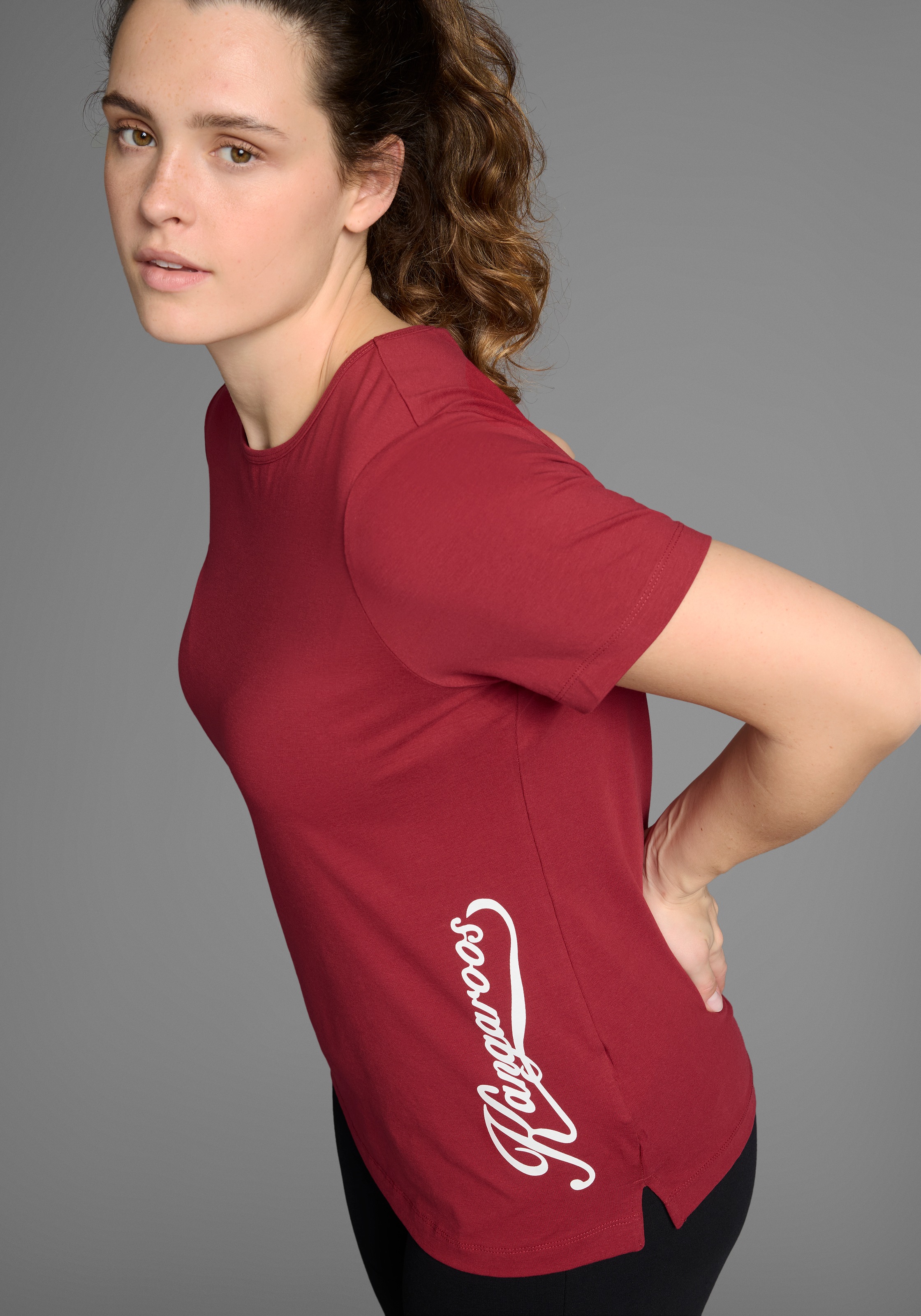 Thumbnail - KangaROOS T-Shirt Kurzarm, casual, unifarben, große Größen