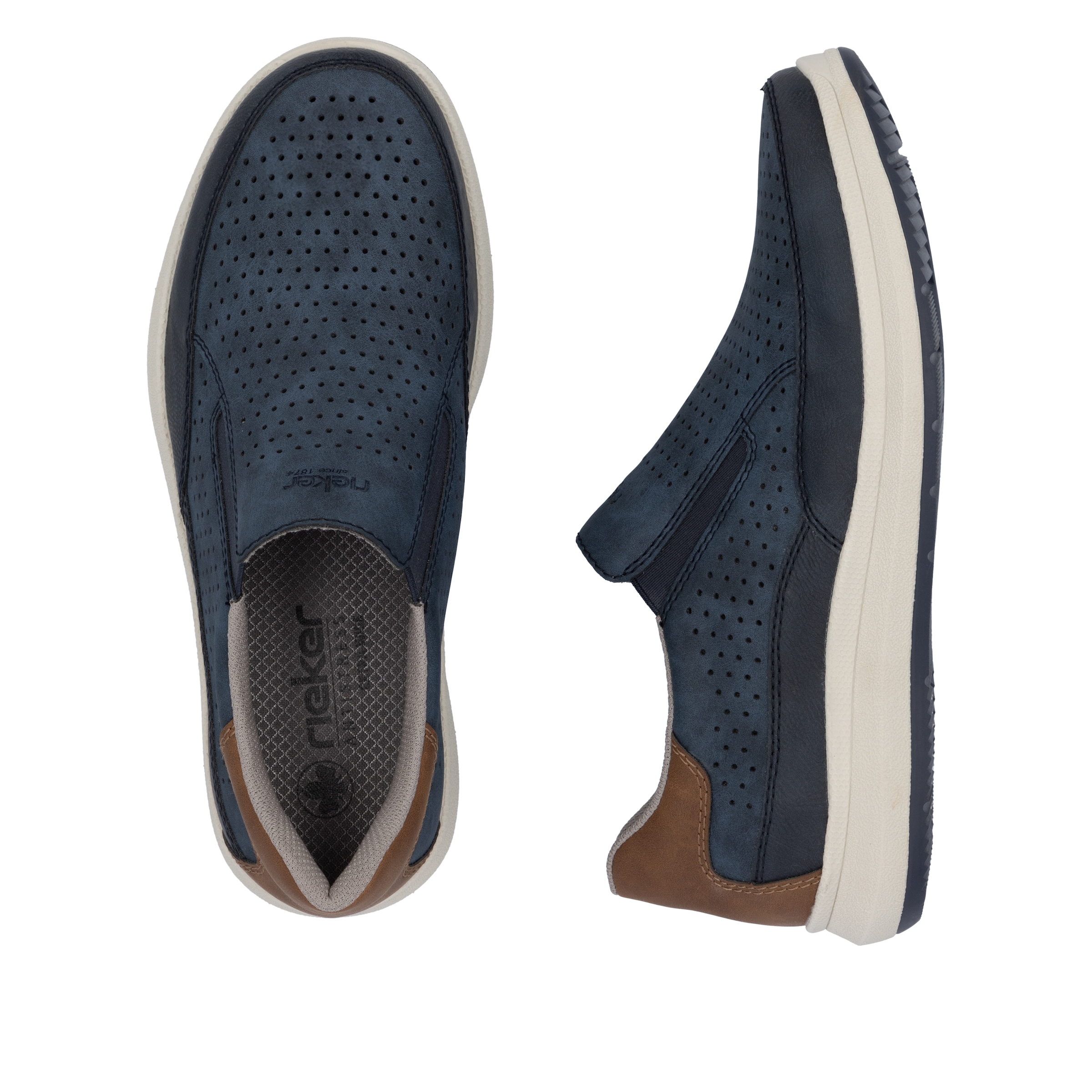 Rieker Slip-On Sneaker, Slipper, Schlupfschuh, Halbschuh mit seitlichen Stretcheinsätzen