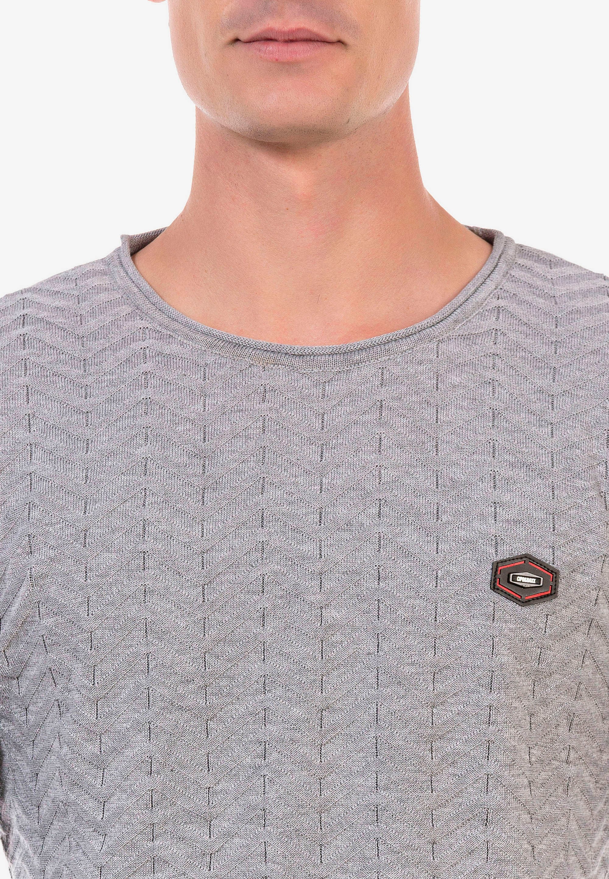 Cipo & Baxx Strickpullover, mit dezentem Strickmuster