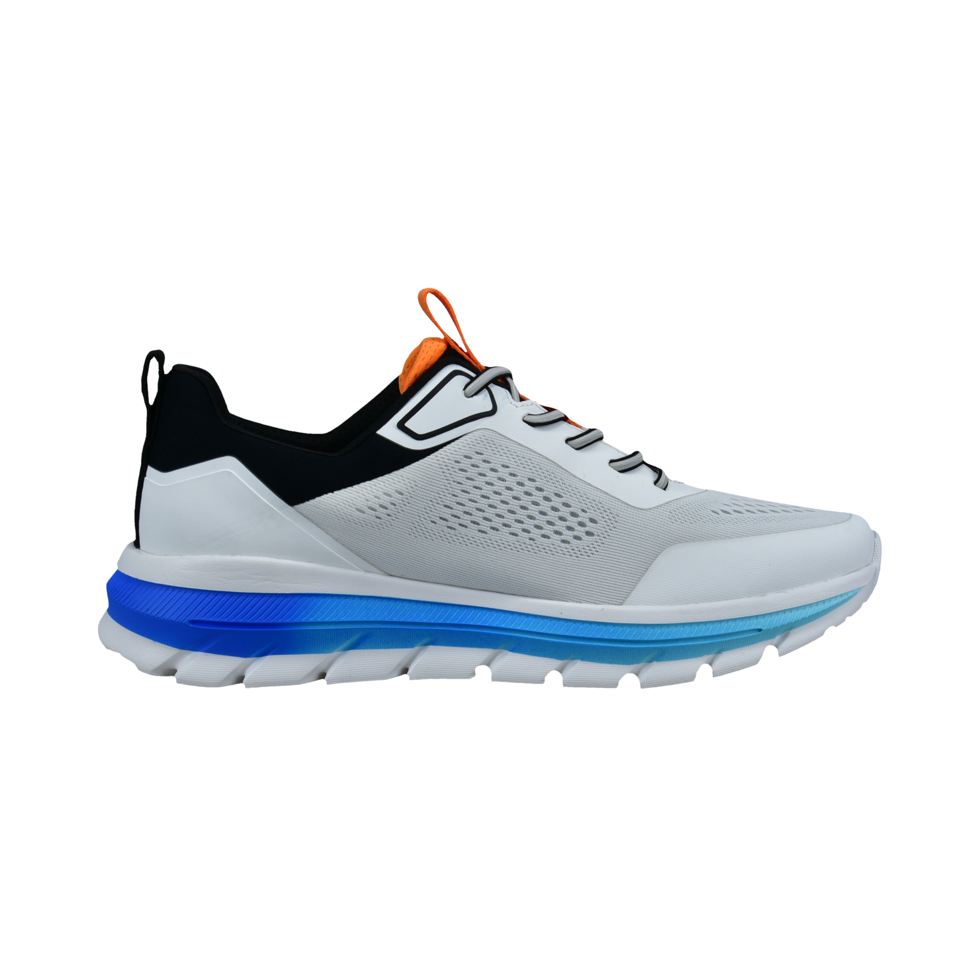 Sneaker BUGATTI, Herren, Gr. 44, weiß, blau, Textil, Schuhe Sneaker, Freizeitschnürer, Halbschuh im Materialmix 6