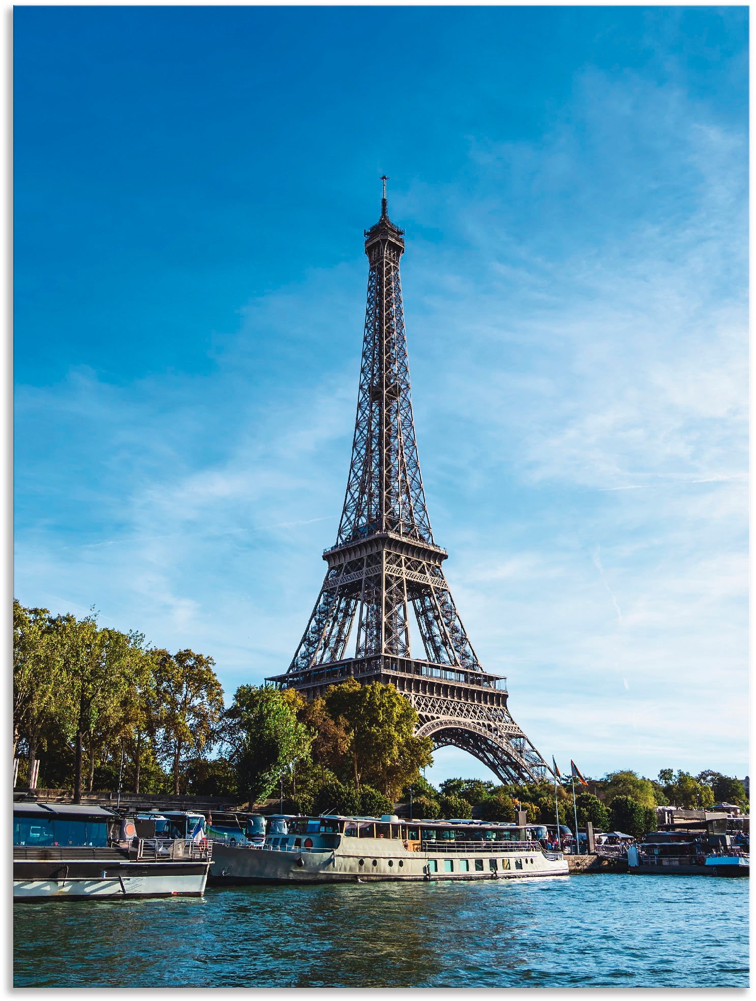 BAUR Leinwandbild, versch. in auf Gebäude, Größen Wandbild Wandaufkleber Artland Paris St.), »Blick Alubild, oder bestellen Eiffelturm den in I«, (1 als Poster |