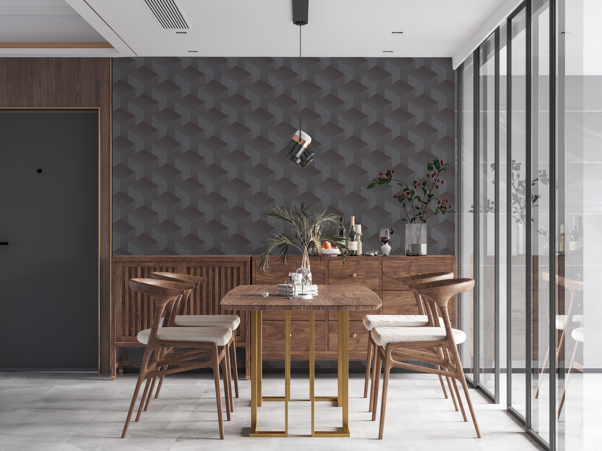 A.S. Création Vliestapete »Schlichte 3D-Tapete«, matt-gemustert-neutral, Grafiktapete 3D-Effekt Tapeten Wohnzimmer Schlafzimmer Küche modern