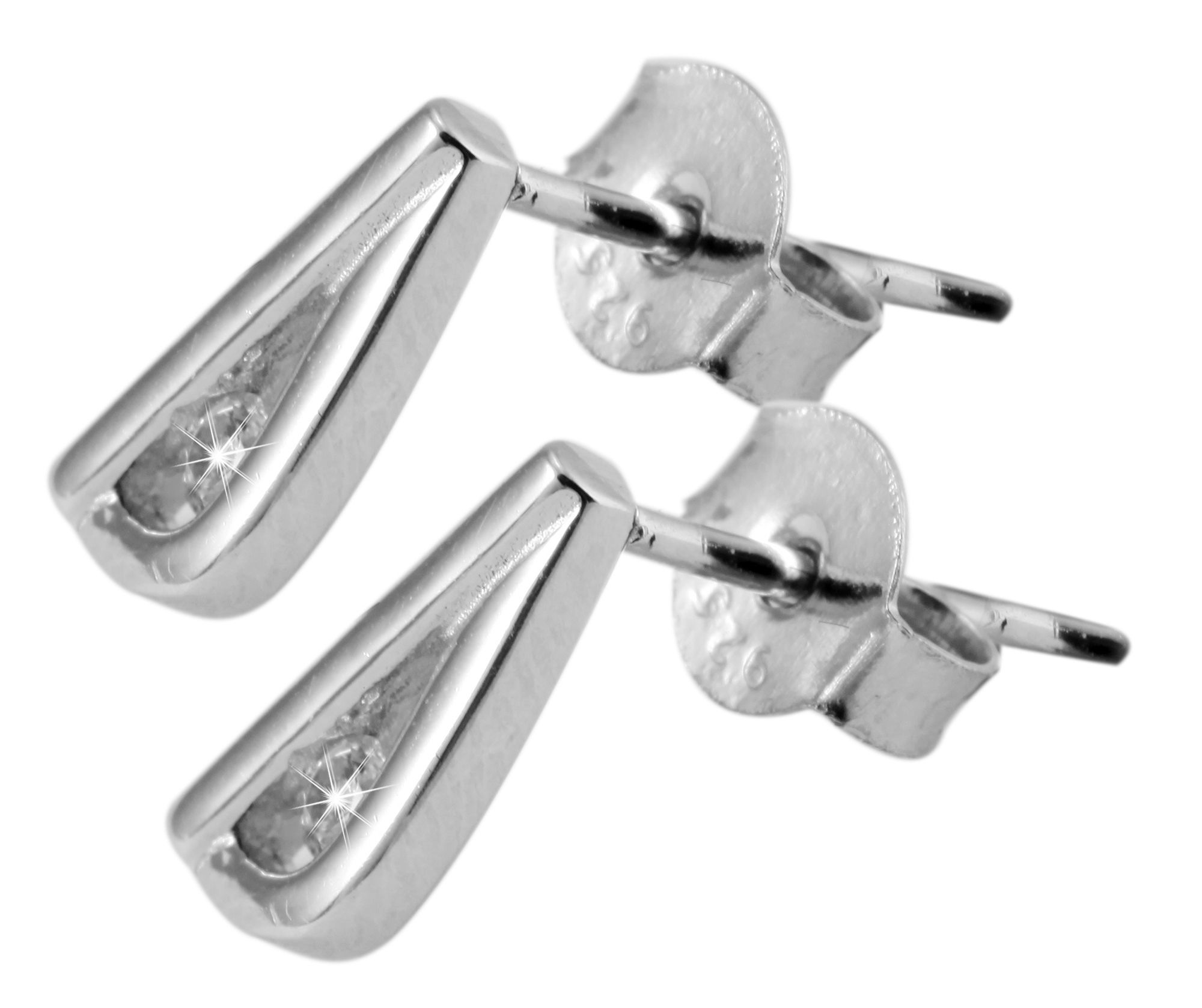 Adelia´s Paar Ohrhänger "Ohrringe – Ohrstecker aus 925 Silber mit Zirkonia" Eine schöne Geschenkidee für jeden Anlass